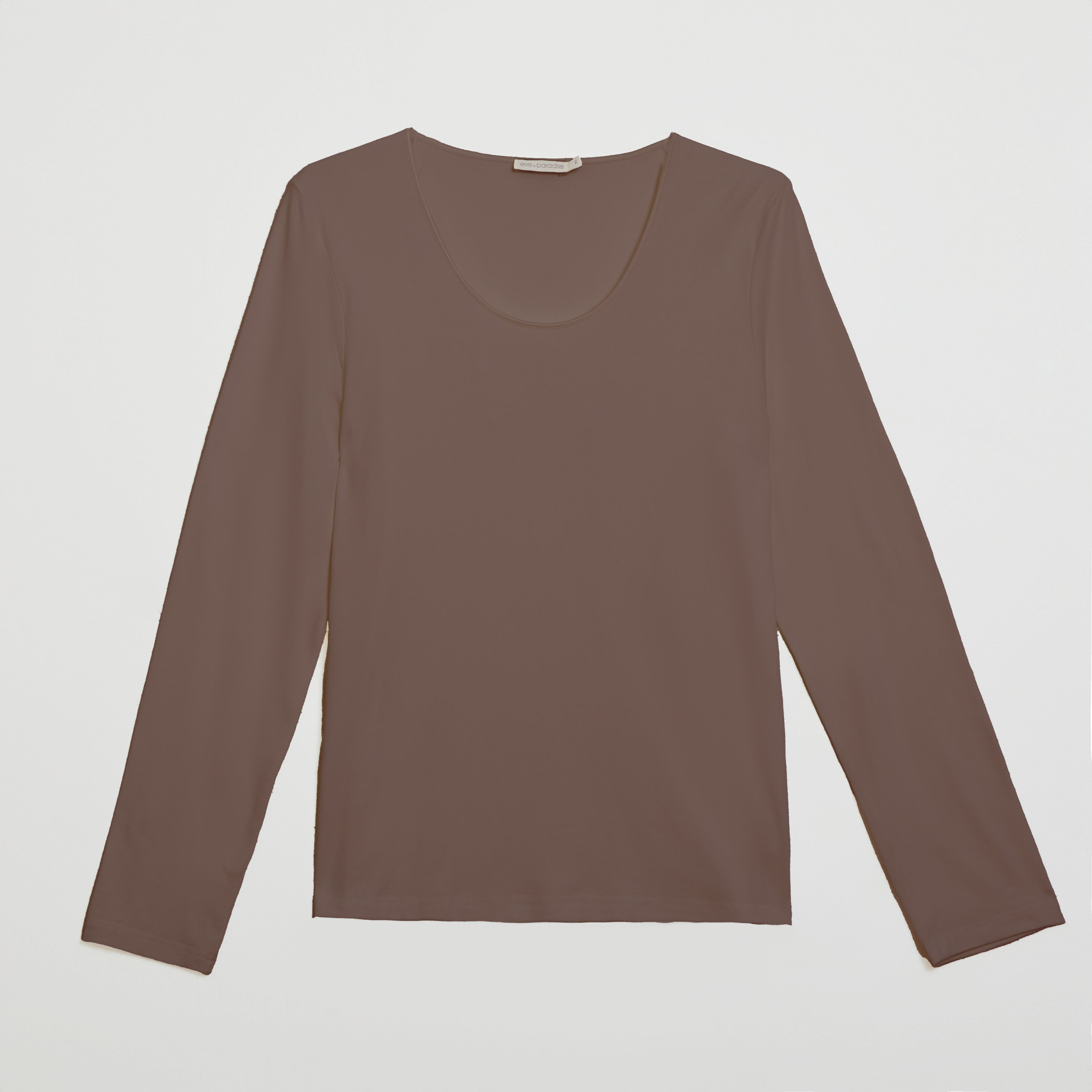 Langarmshirt mit Seidenpaspel