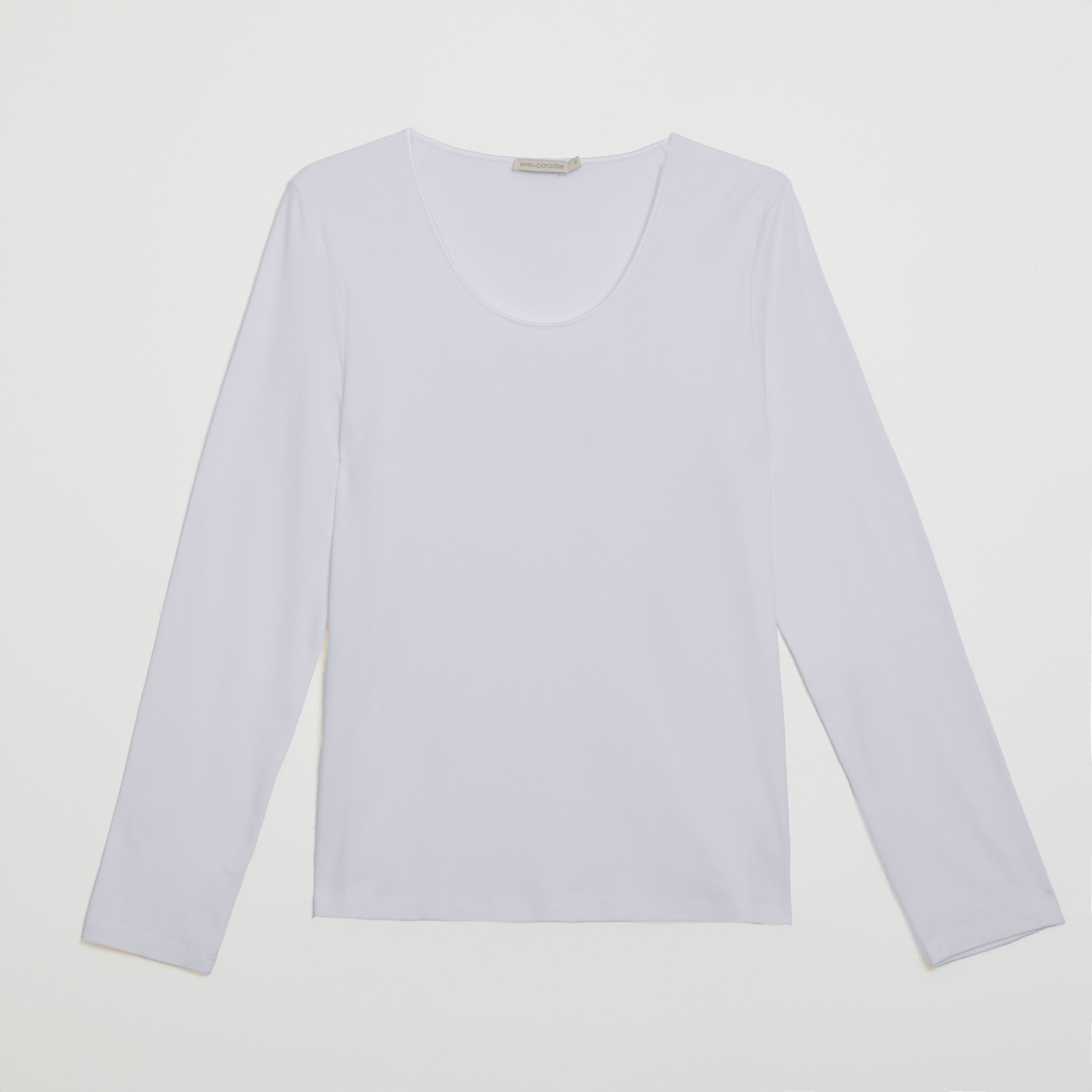 Langarmshirt mit Seidenpaspel