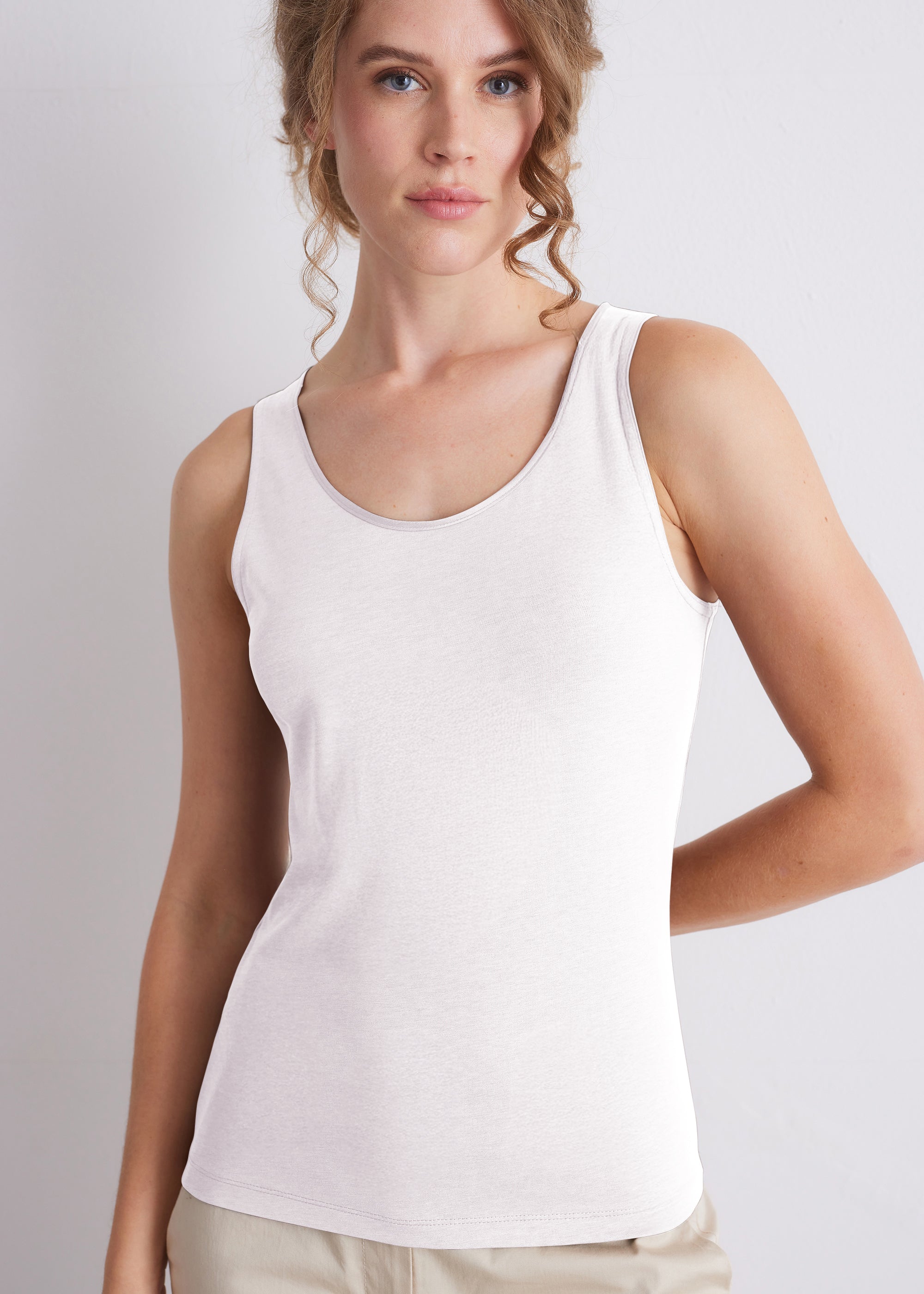 Top mit Seidenpaspel