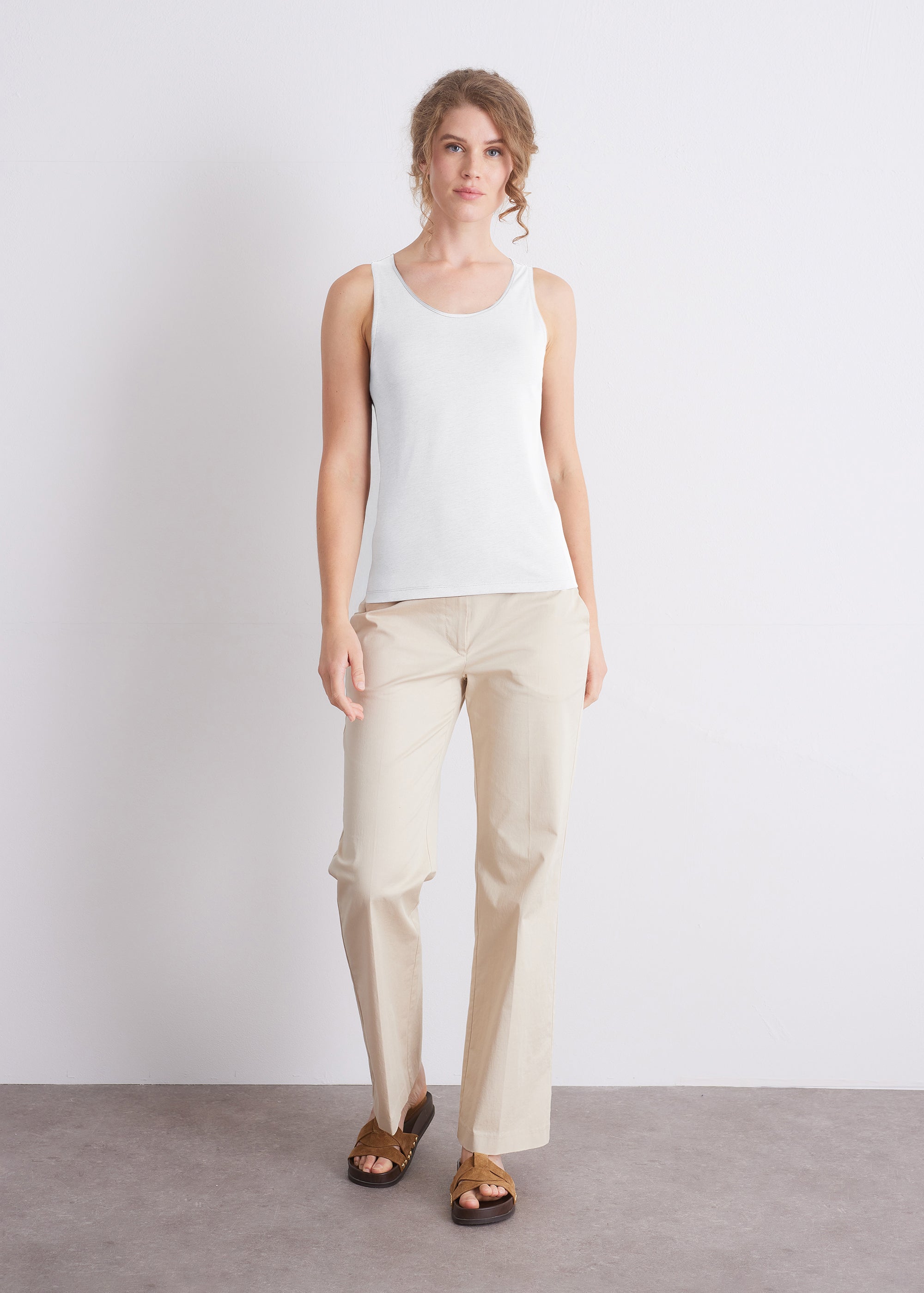 Top mit Seidenpaspel