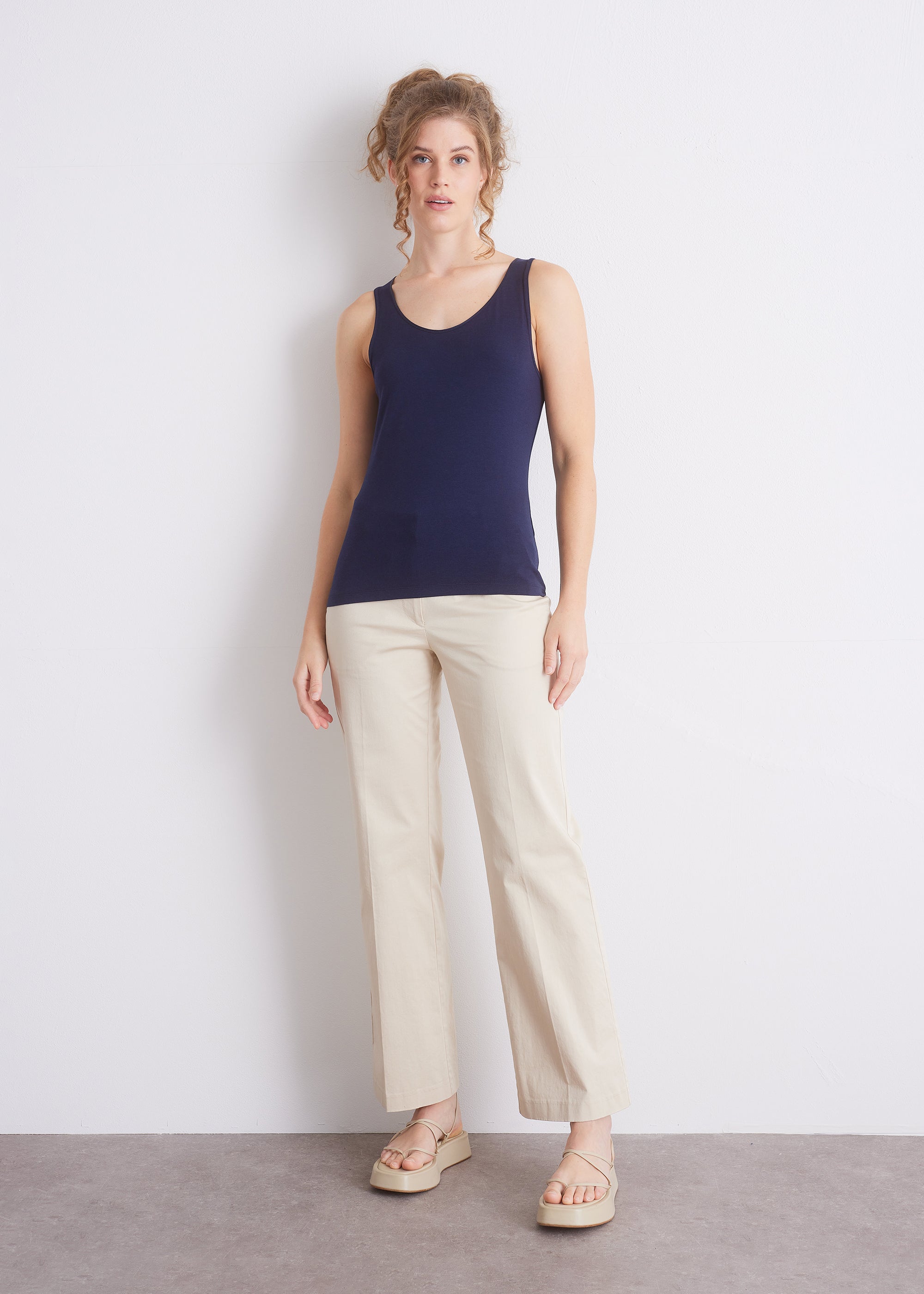 Top mit Seidenpaspel