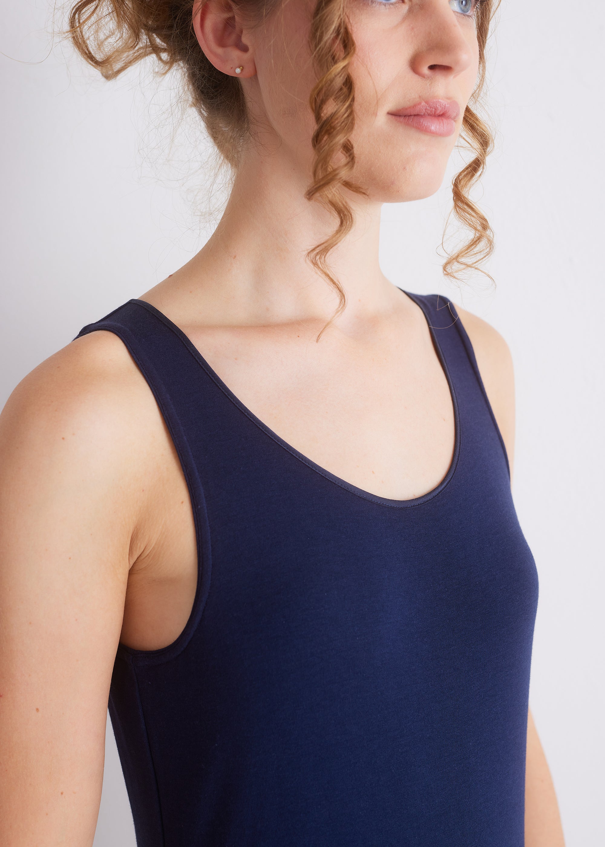 Top mit Seidenpaspel