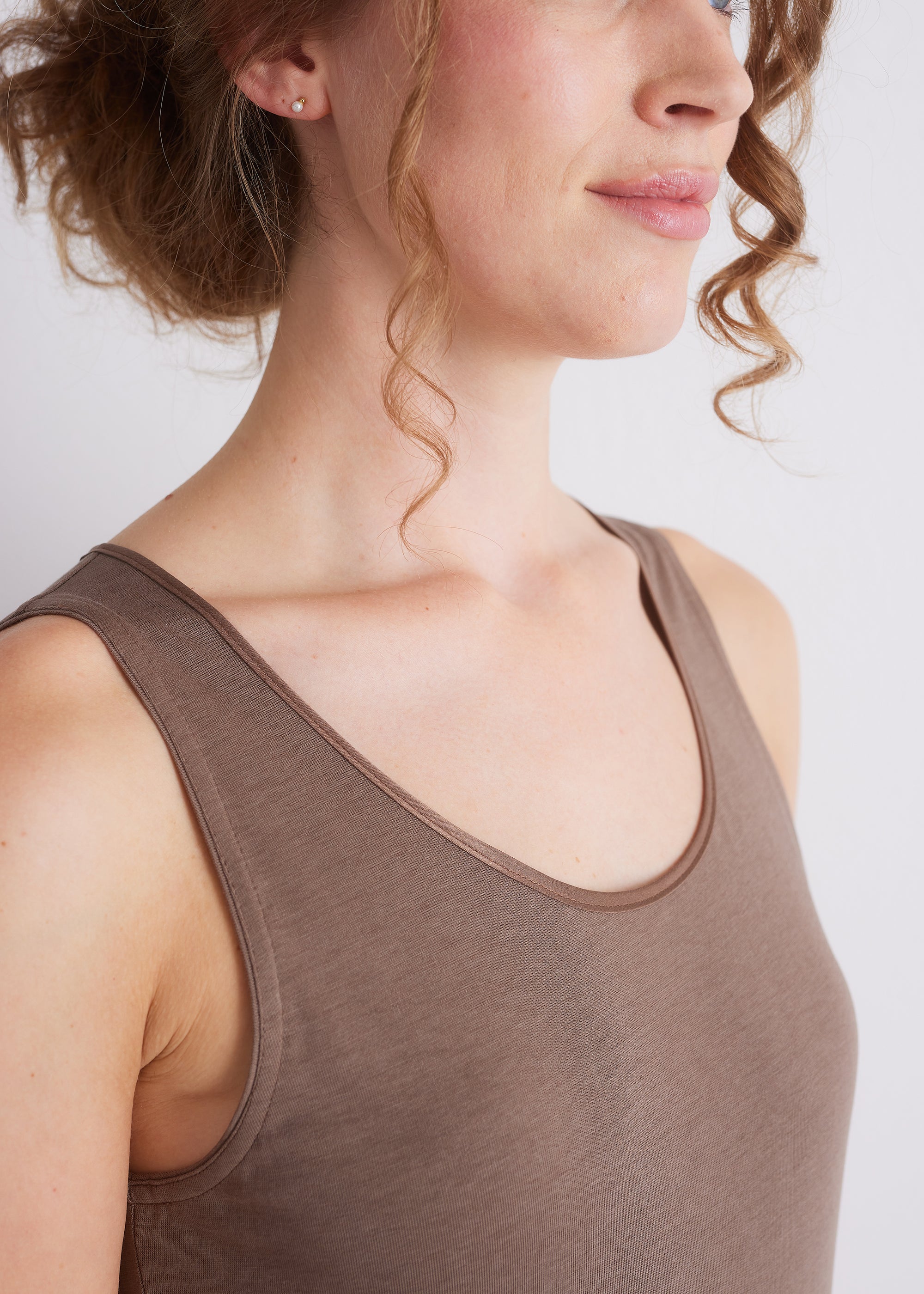 Top mit Seidenpaspel