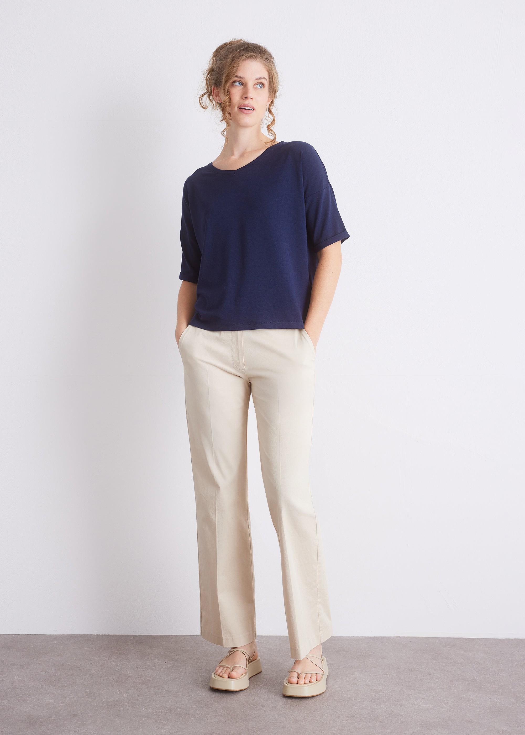 Shirt aus Viskose-Baumwoll-Mix