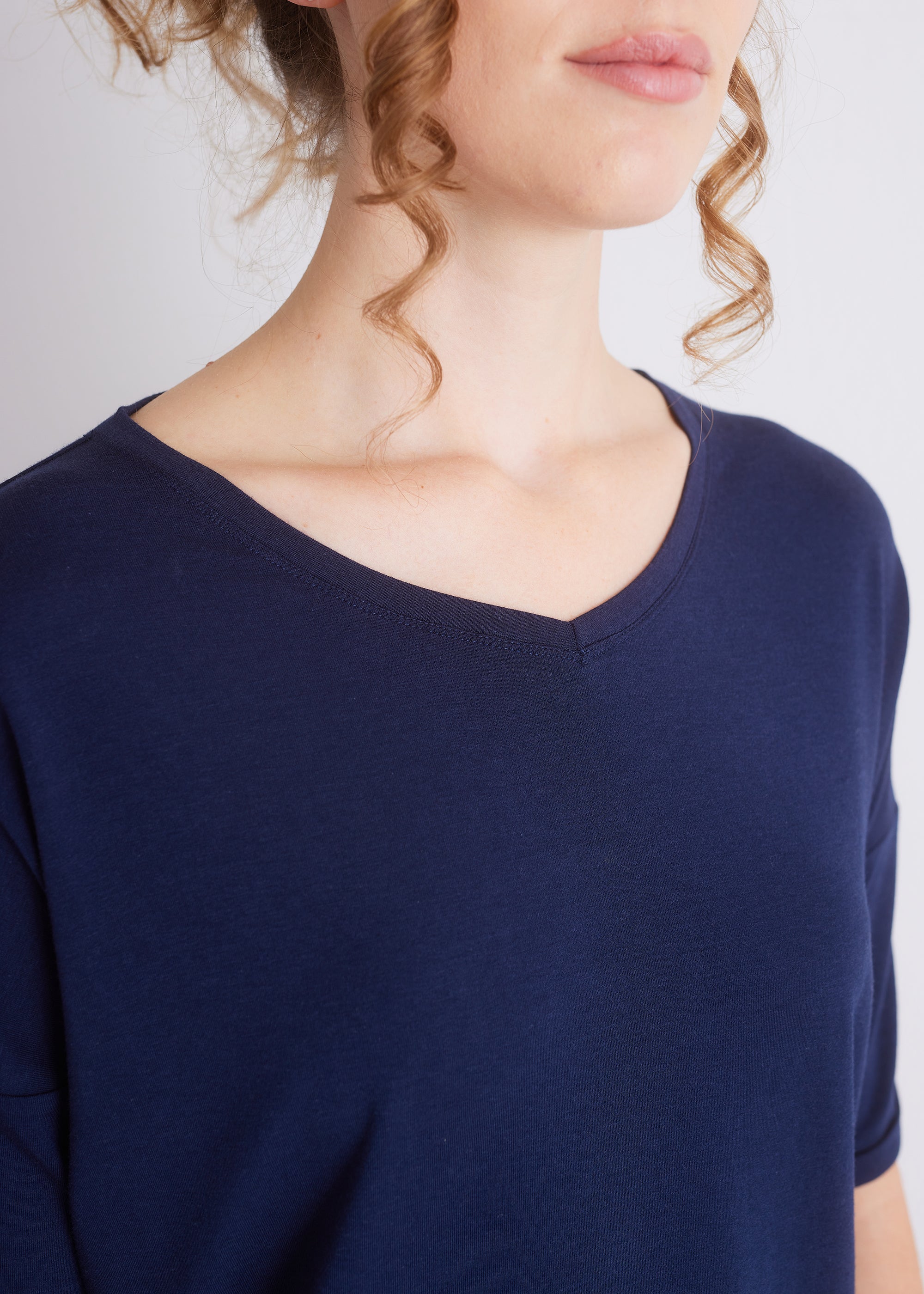 Shirt aus Viskose-Baumwoll-Mix