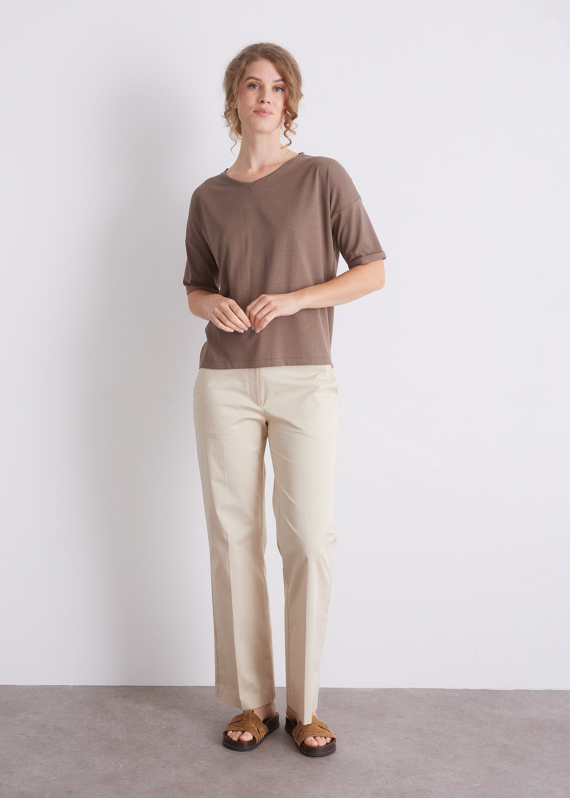 Shirt aus Viskose-Baumwoll-Mix