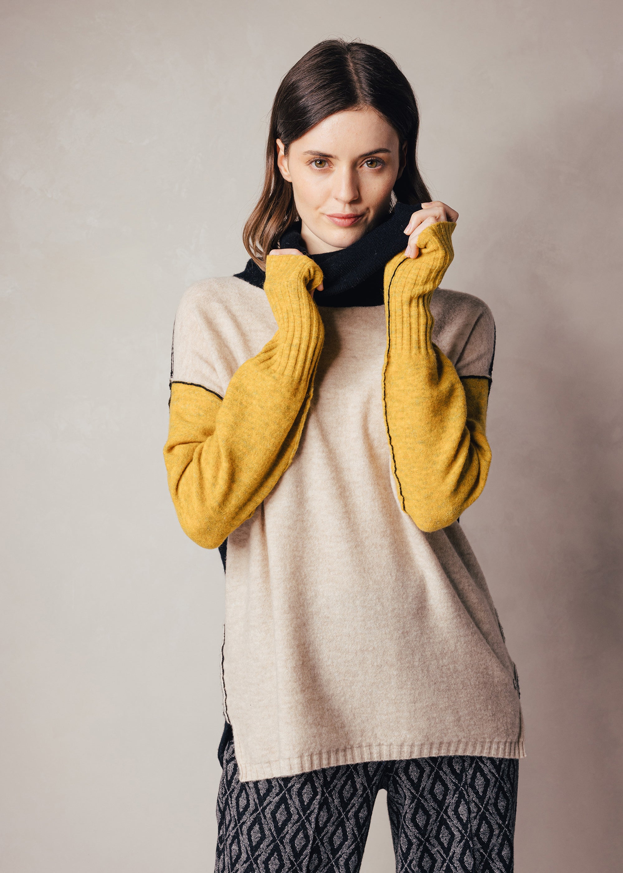 Strickpulli Mit Rollkragen Strickpullover Mit Rollkragen Damen