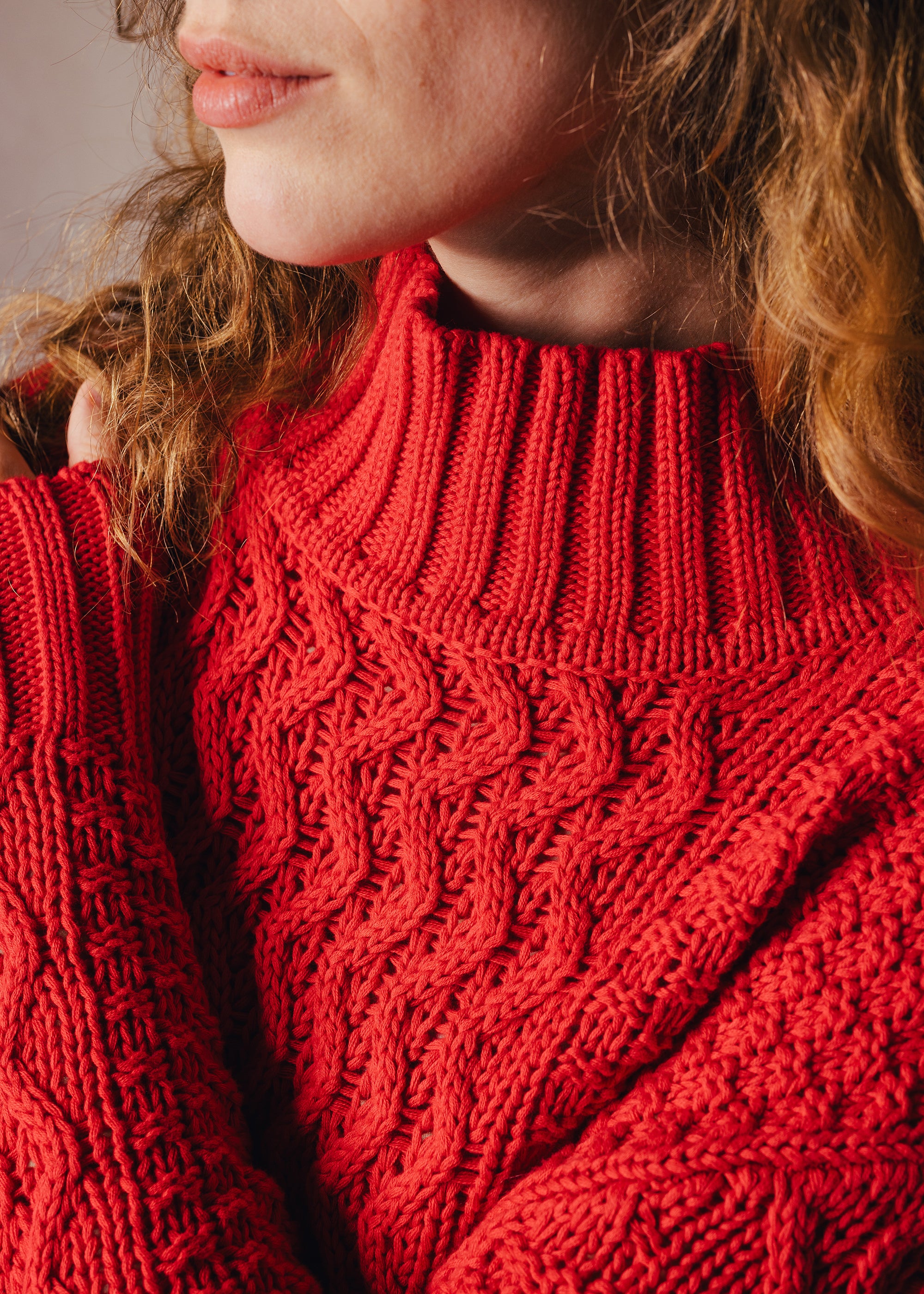 Cotton turtleneck sweater