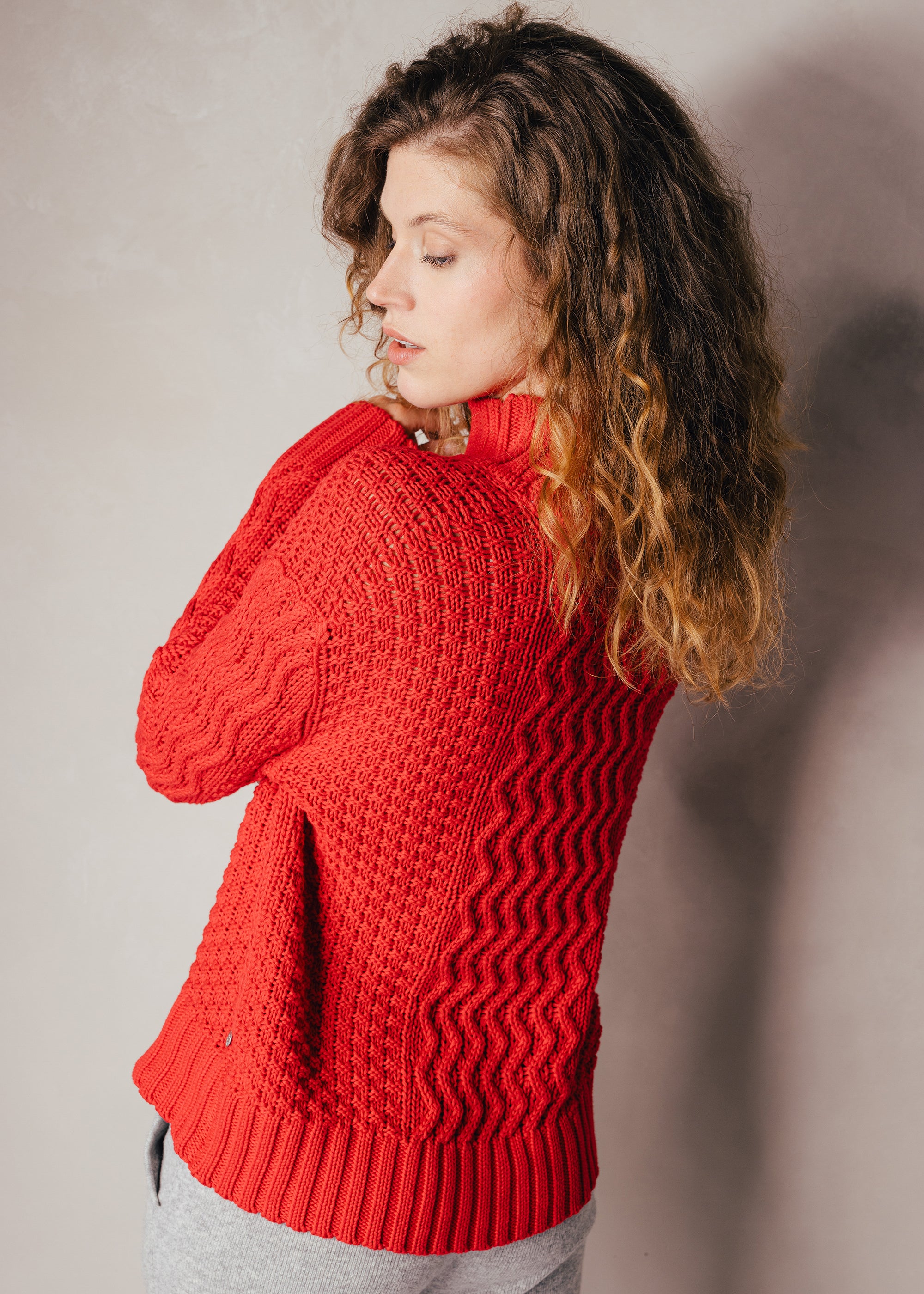 Cotton turtleneck sweater