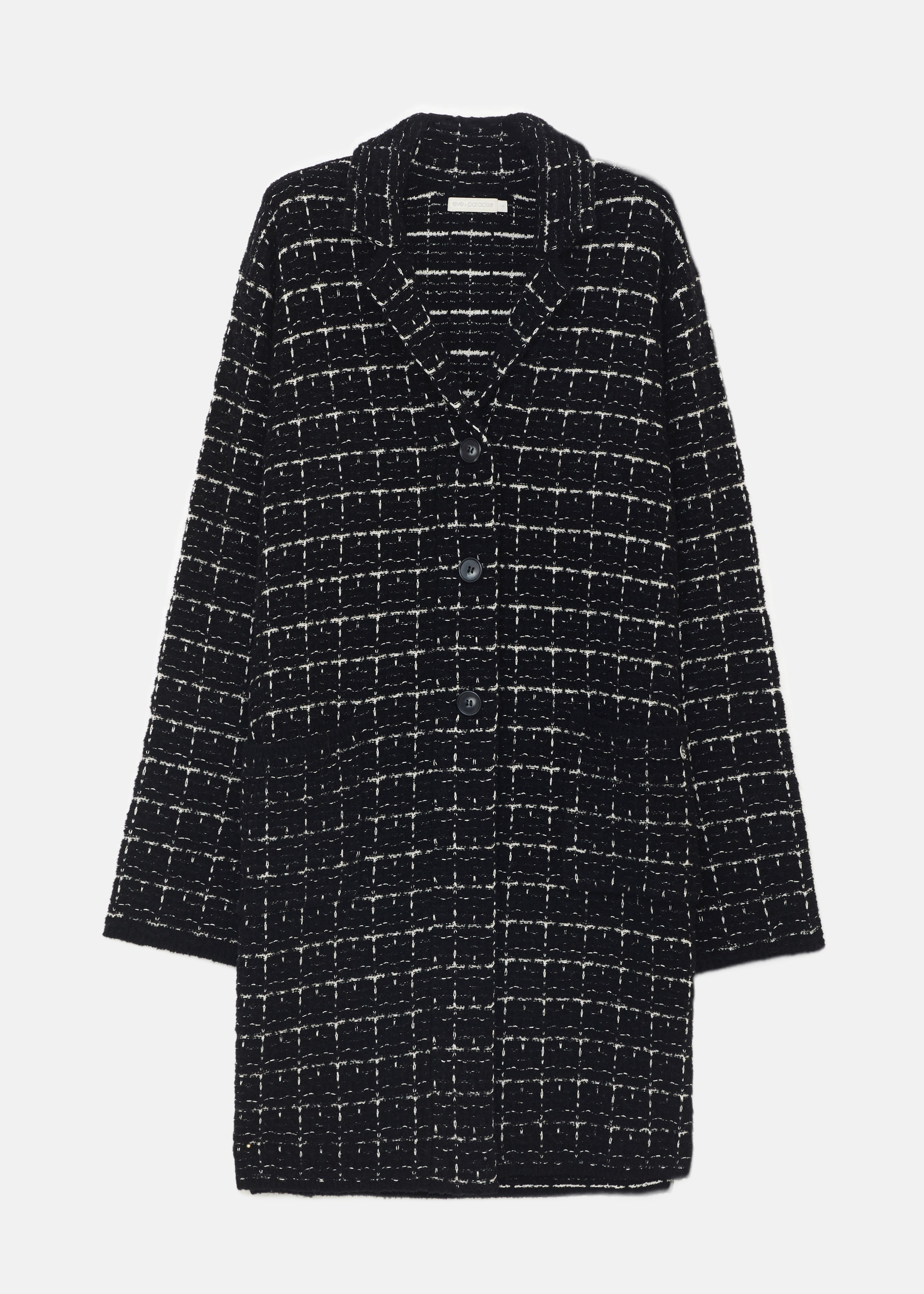 Strickjacke in Bouclé-Optik aus Woll-Baumwoll-Kaschmir-Mix