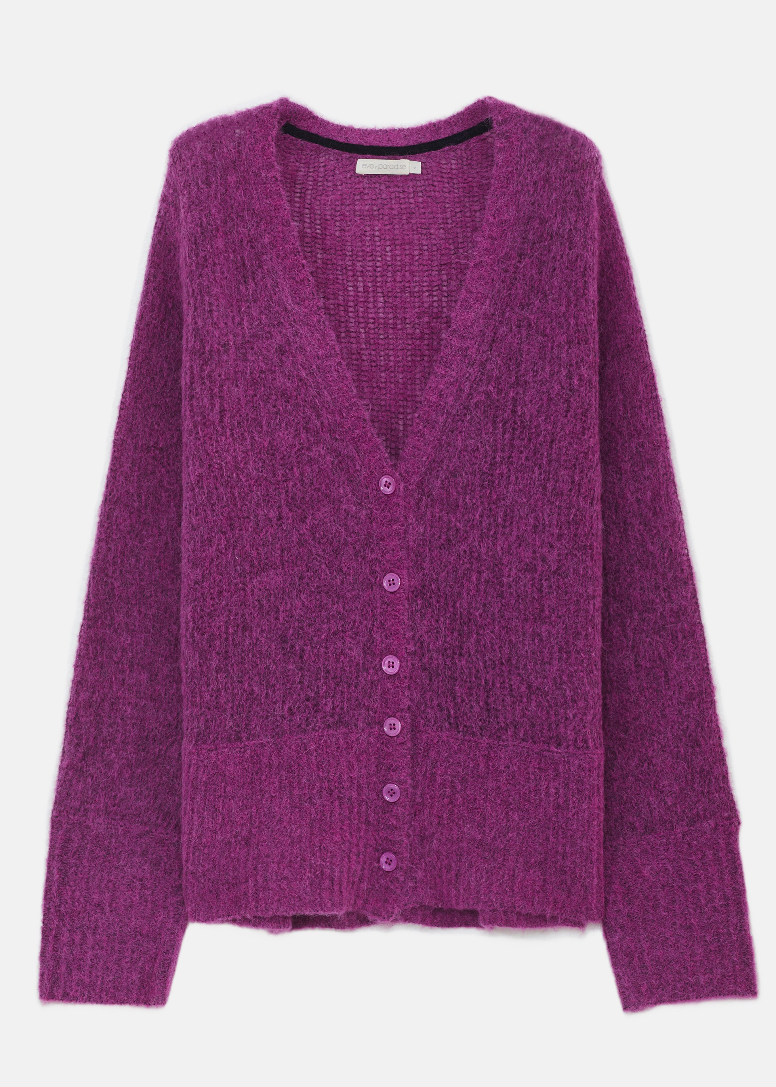 Strickjacke aus weichem Alpaka-Woll-Mixmit V-Ausschnitt