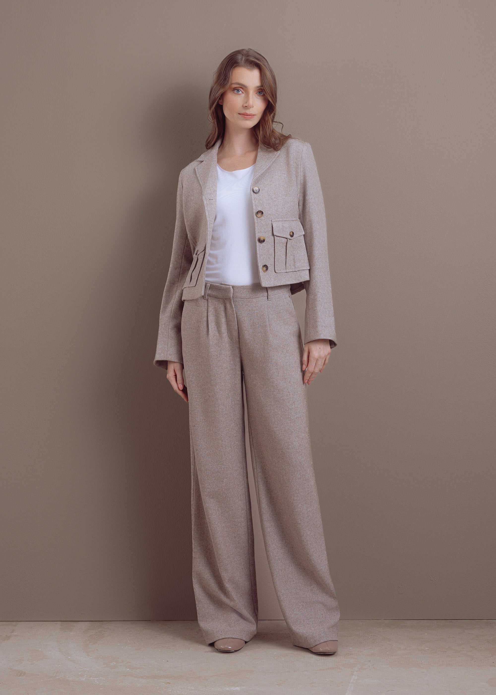Weite Woll-Mix-Hose