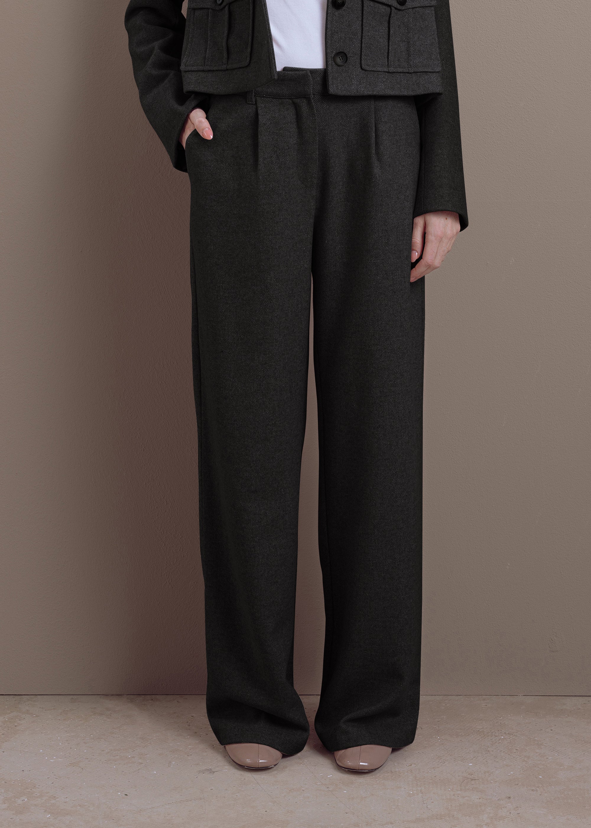Weite Woll-Mix-Hose