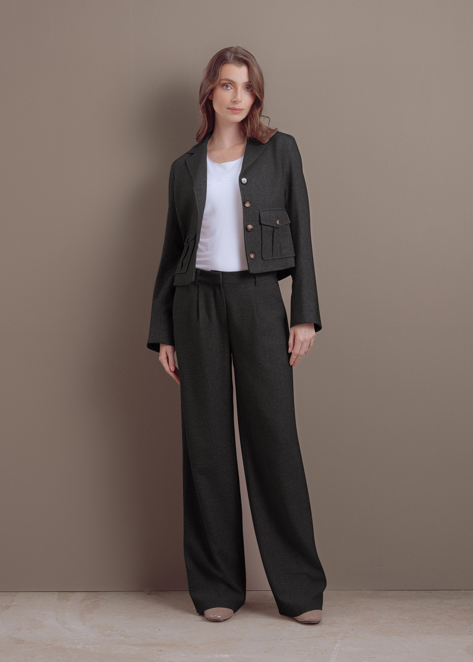 Weite Woll-Mix-Hose
