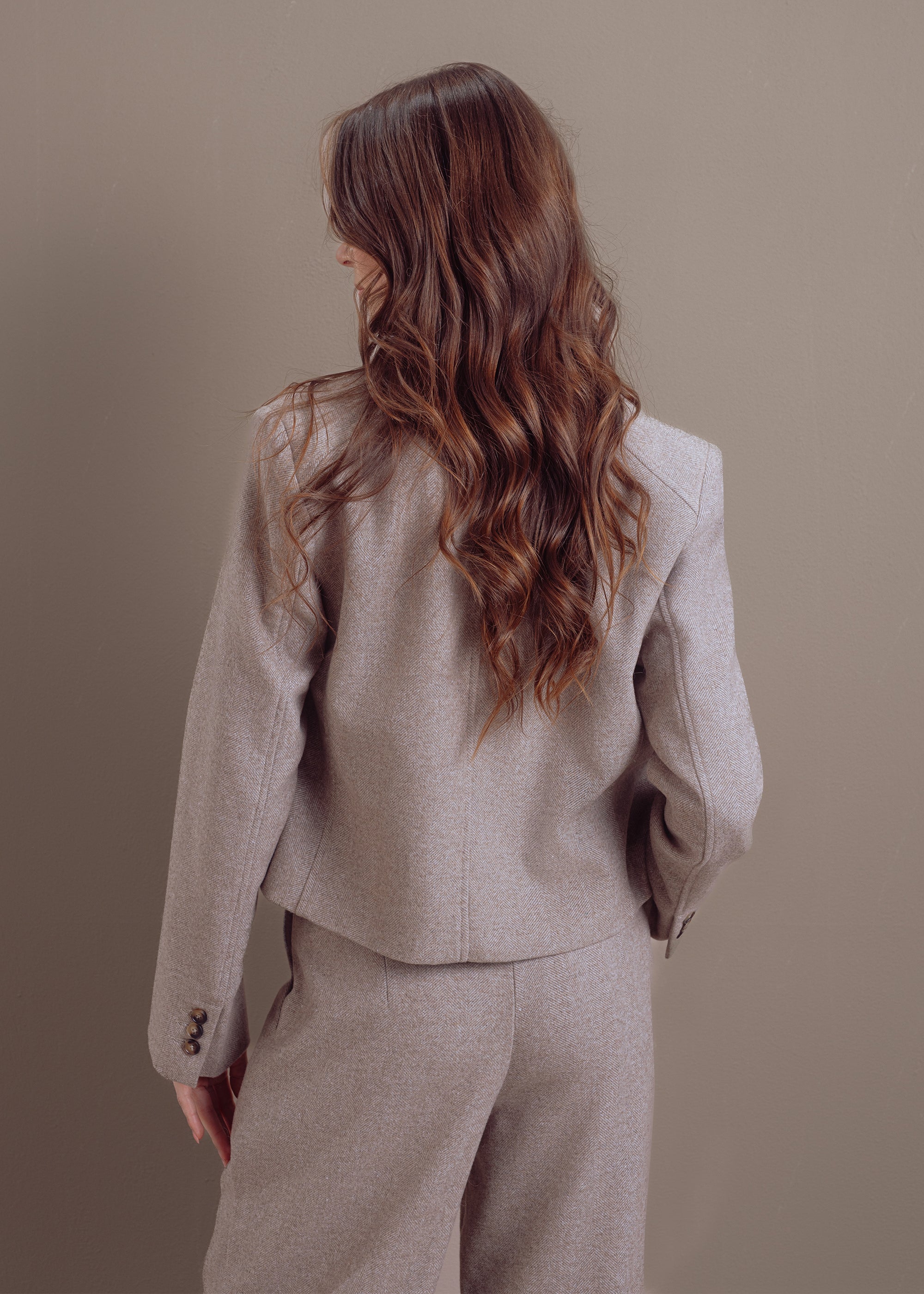 Kurzer Blazer aus Woll-Mix