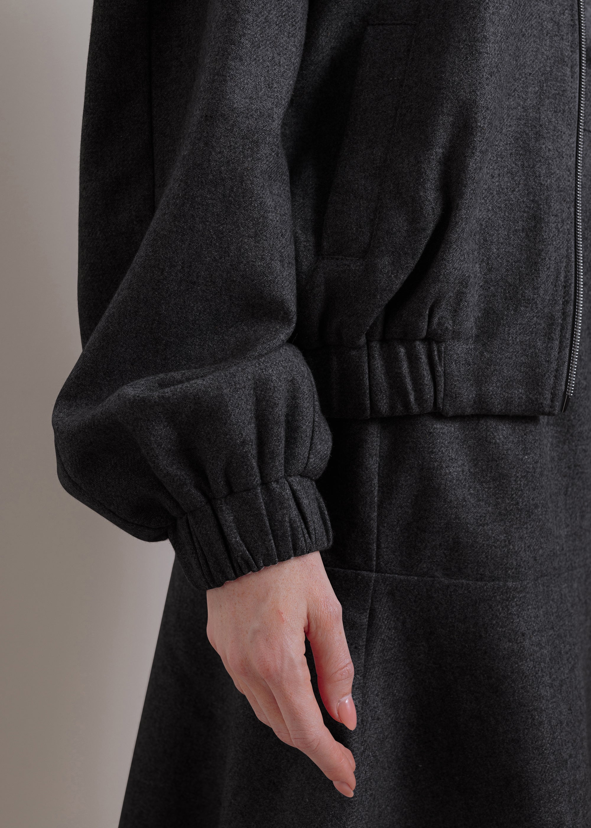 Blouson made of wool-viscose mix