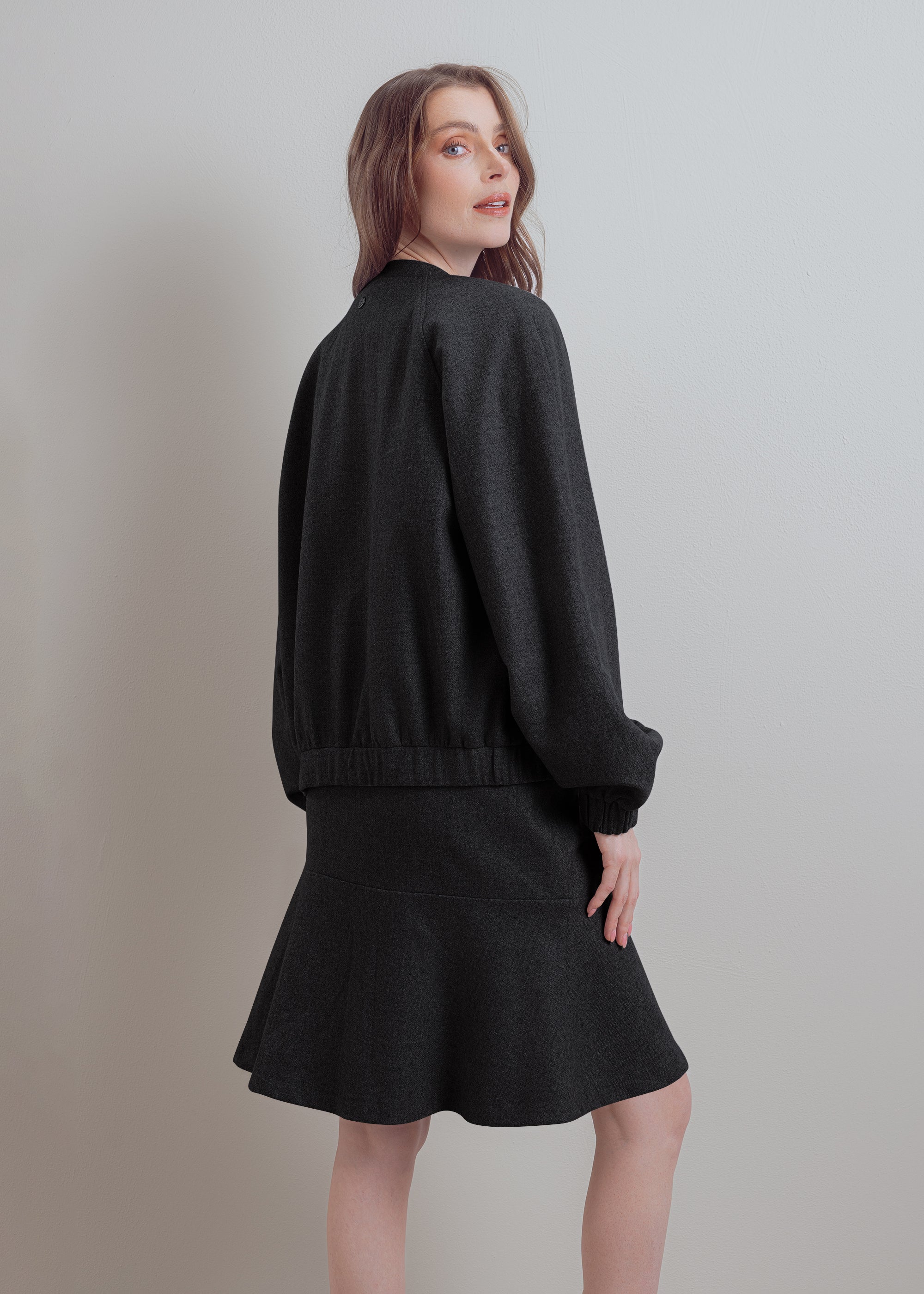 Blouson made of wool-viscose mix