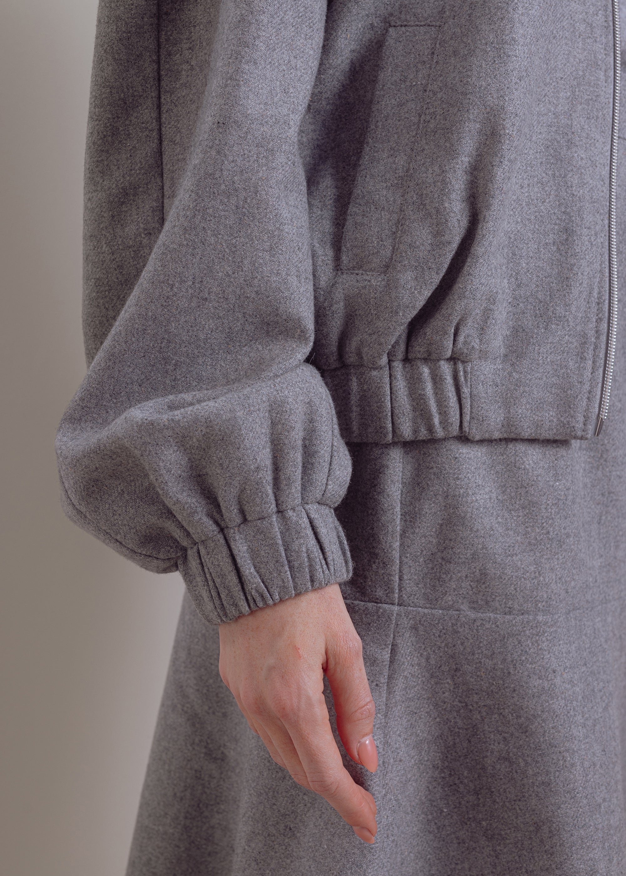 Blouson made of wool-viscose mix