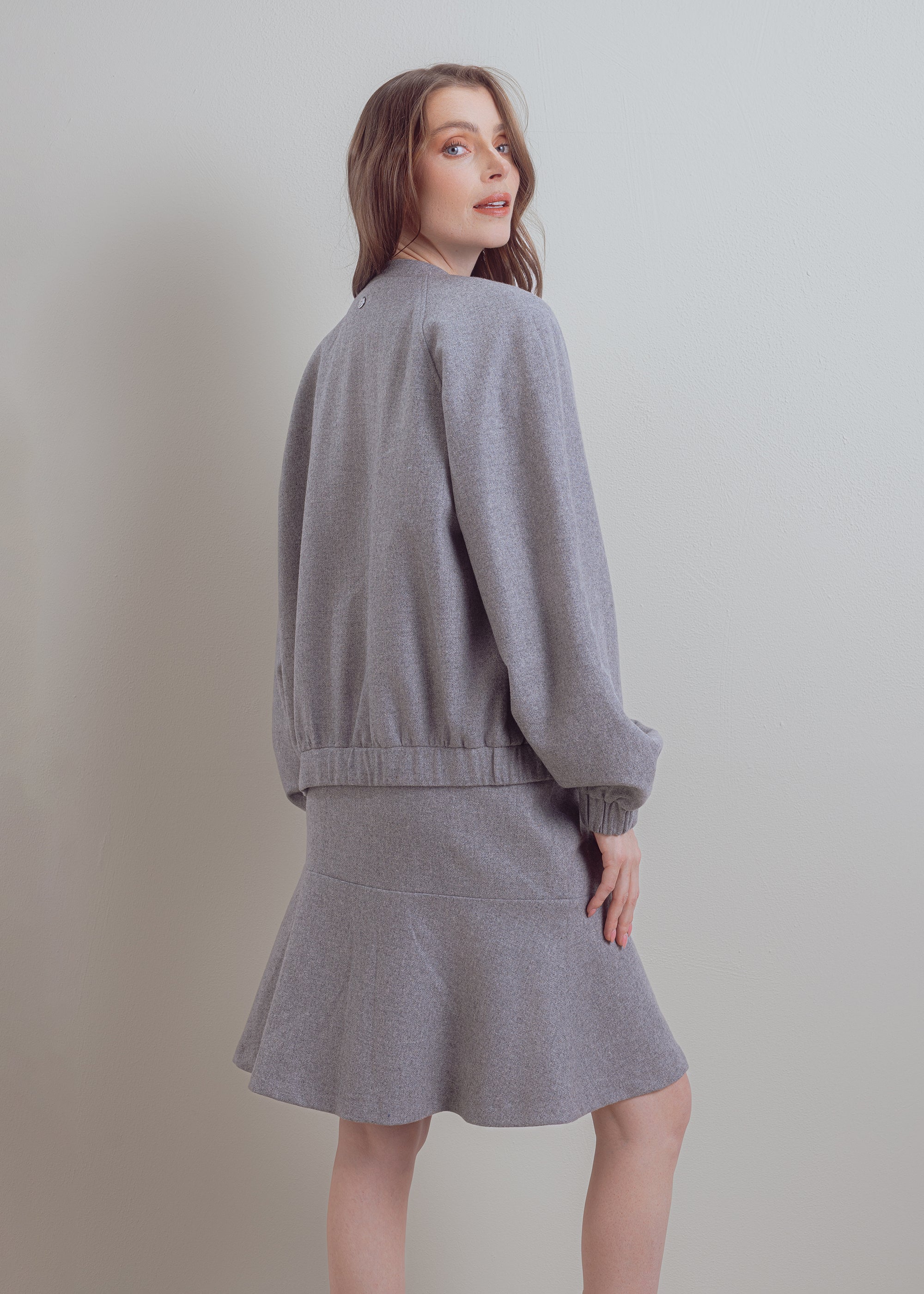 Blouson made of wool-viscose mix