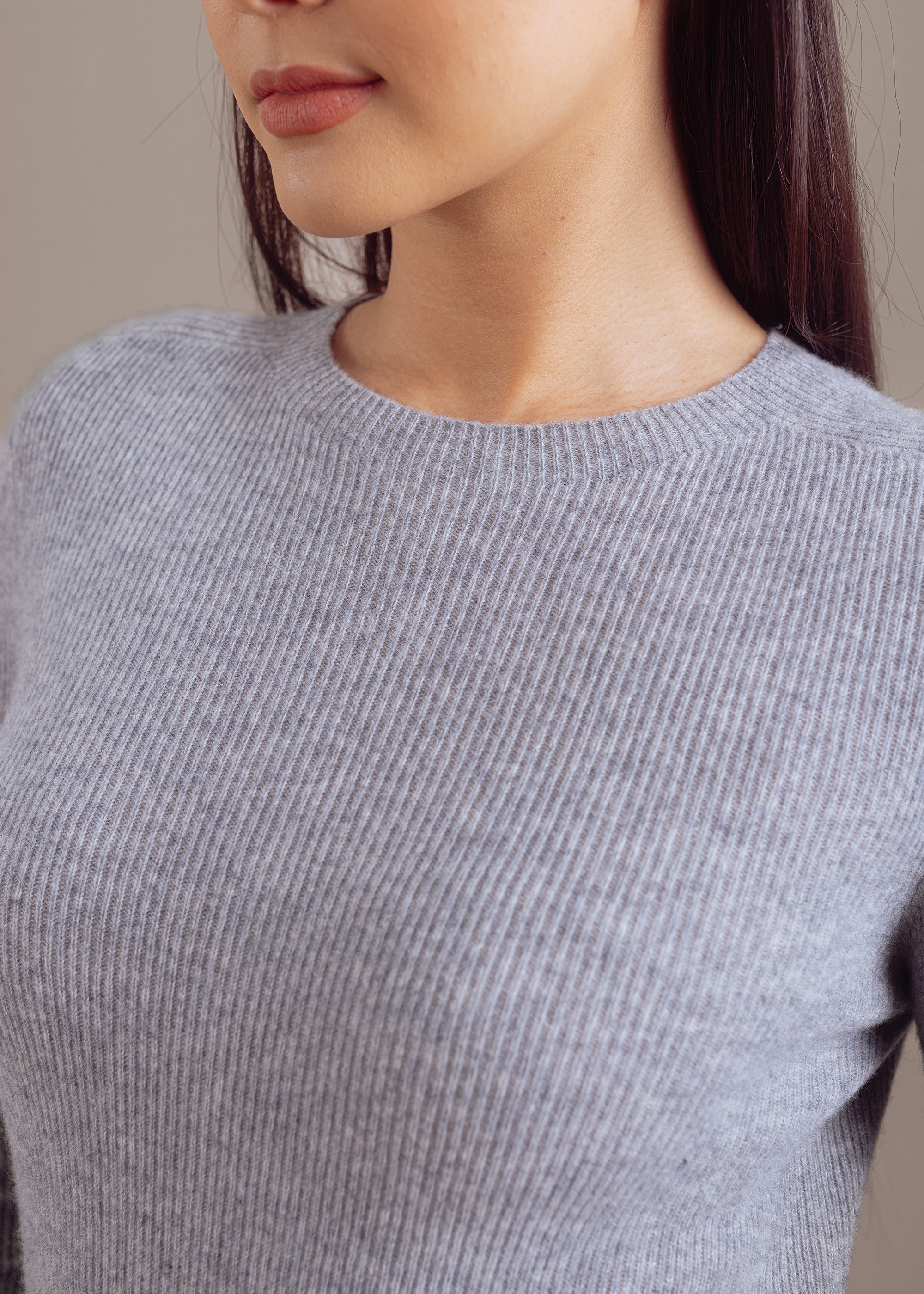 Kaschmirpullover mit Rundhalsausschnitt