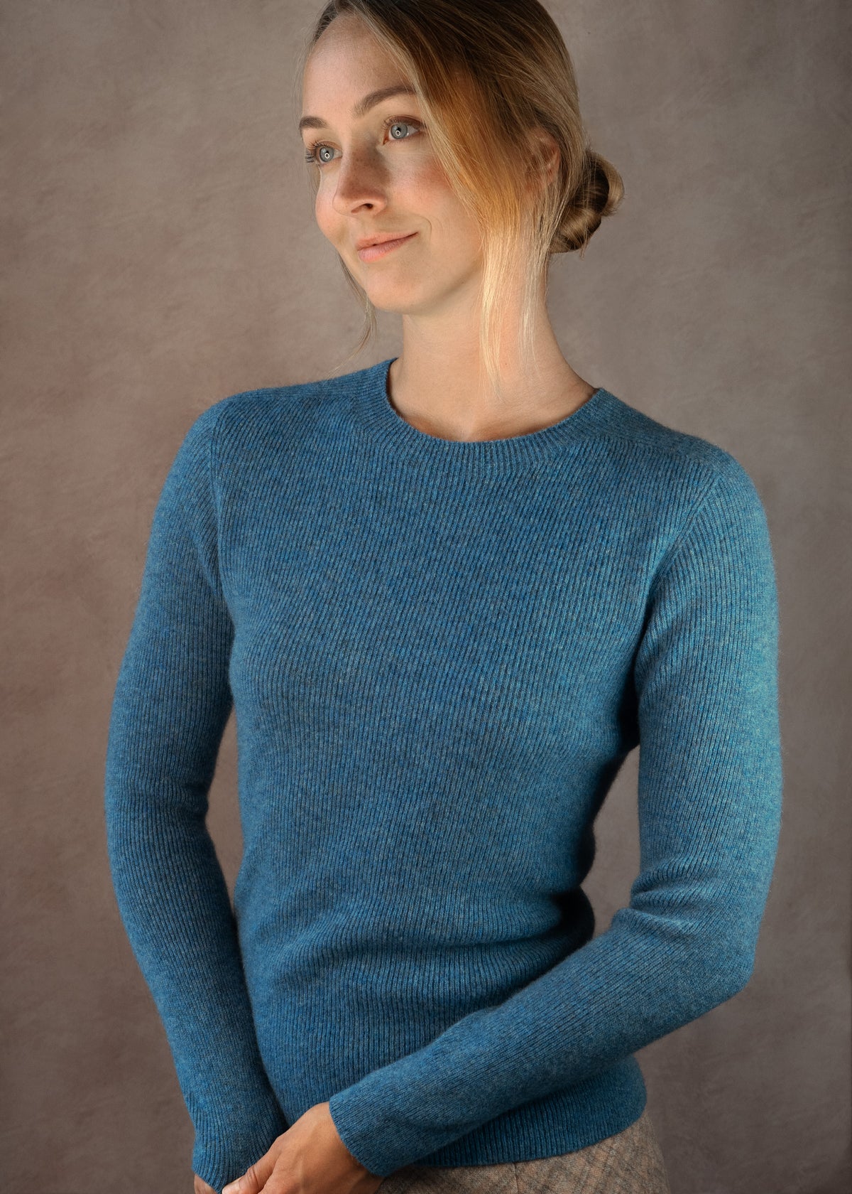 Kaschmirpullover mit Rundhalsausschnitt