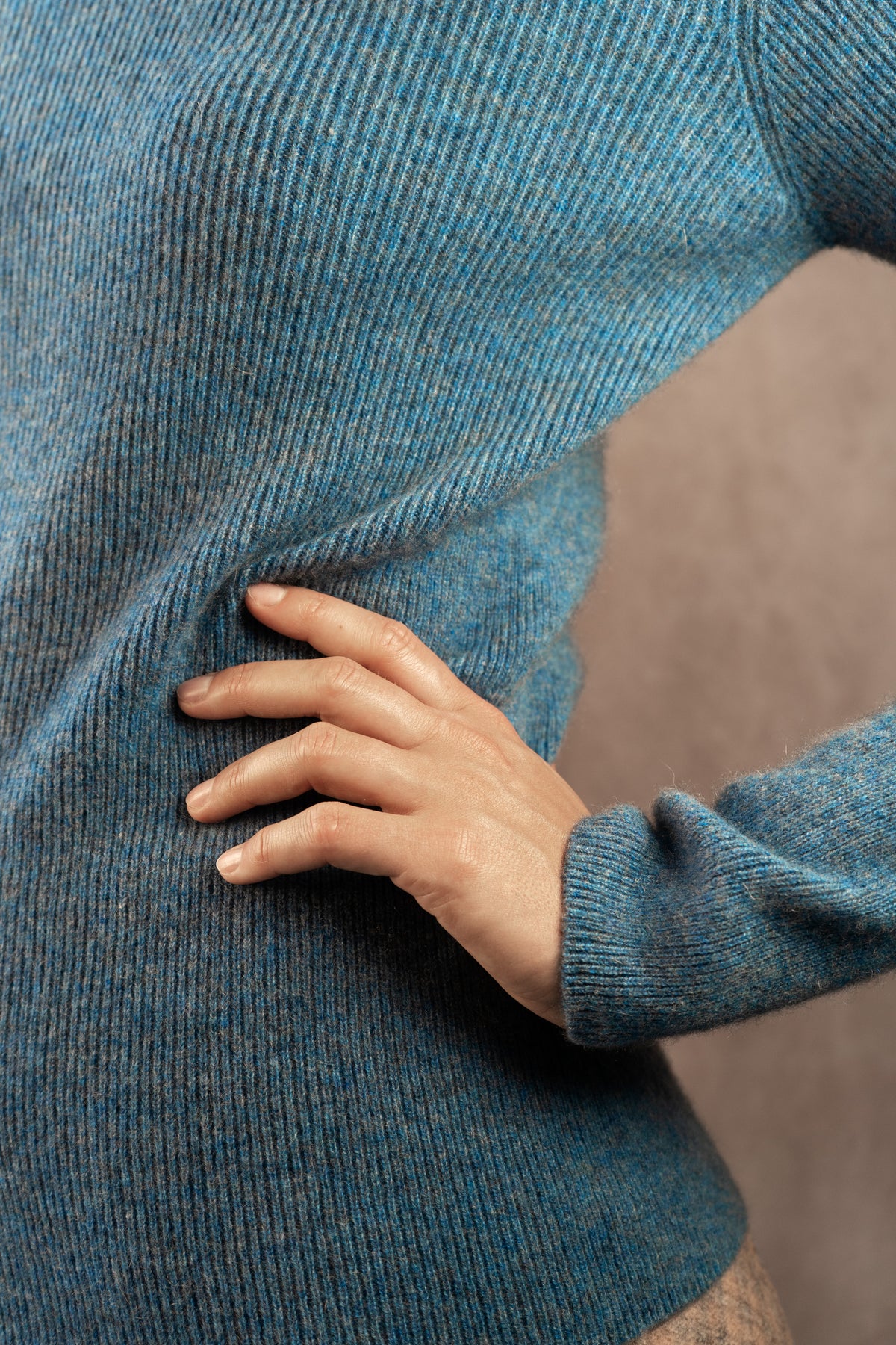 Kaschmirpullover mit Rundhalsausschnitt