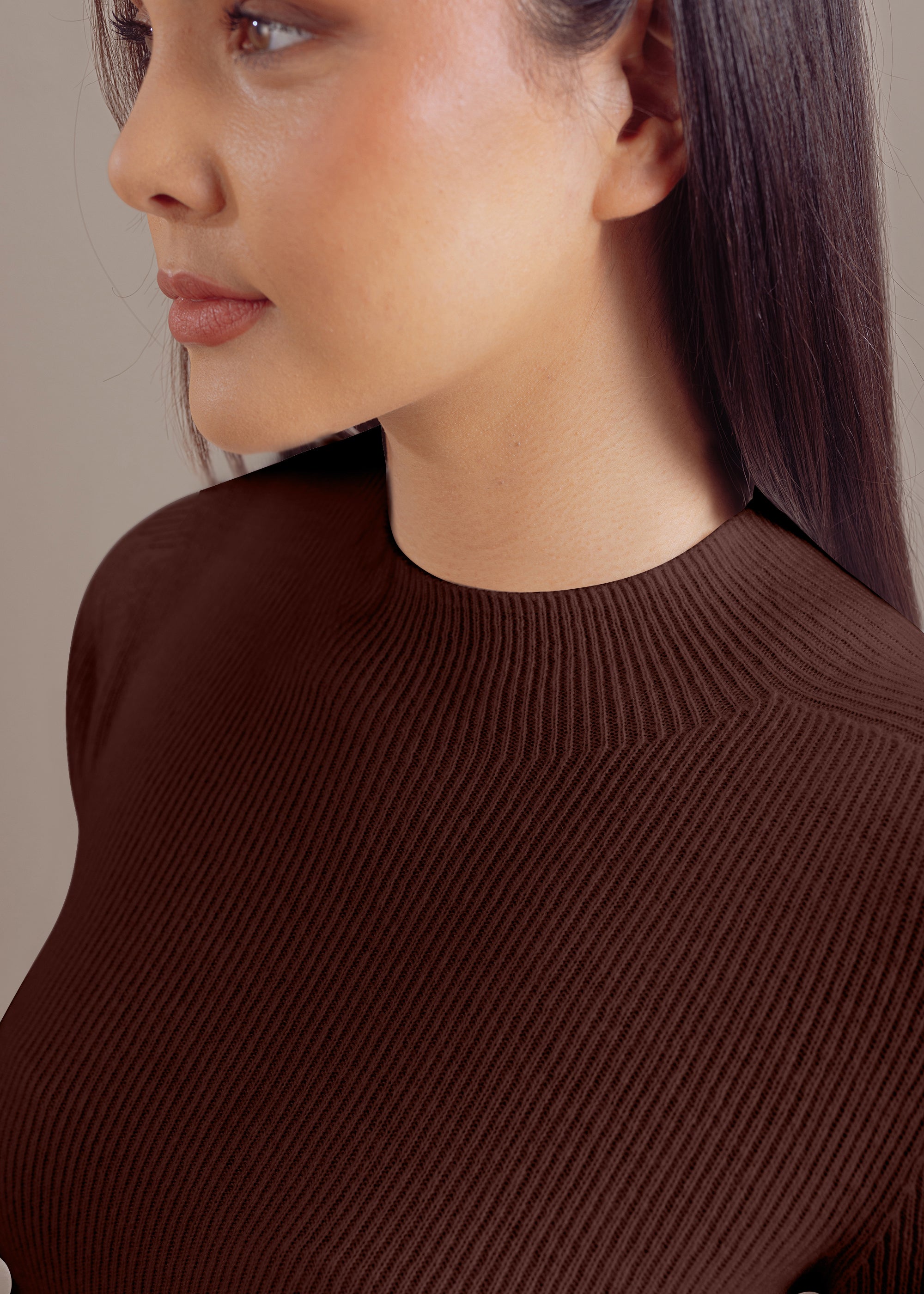 Kaschmirpullover mit Stehkragen