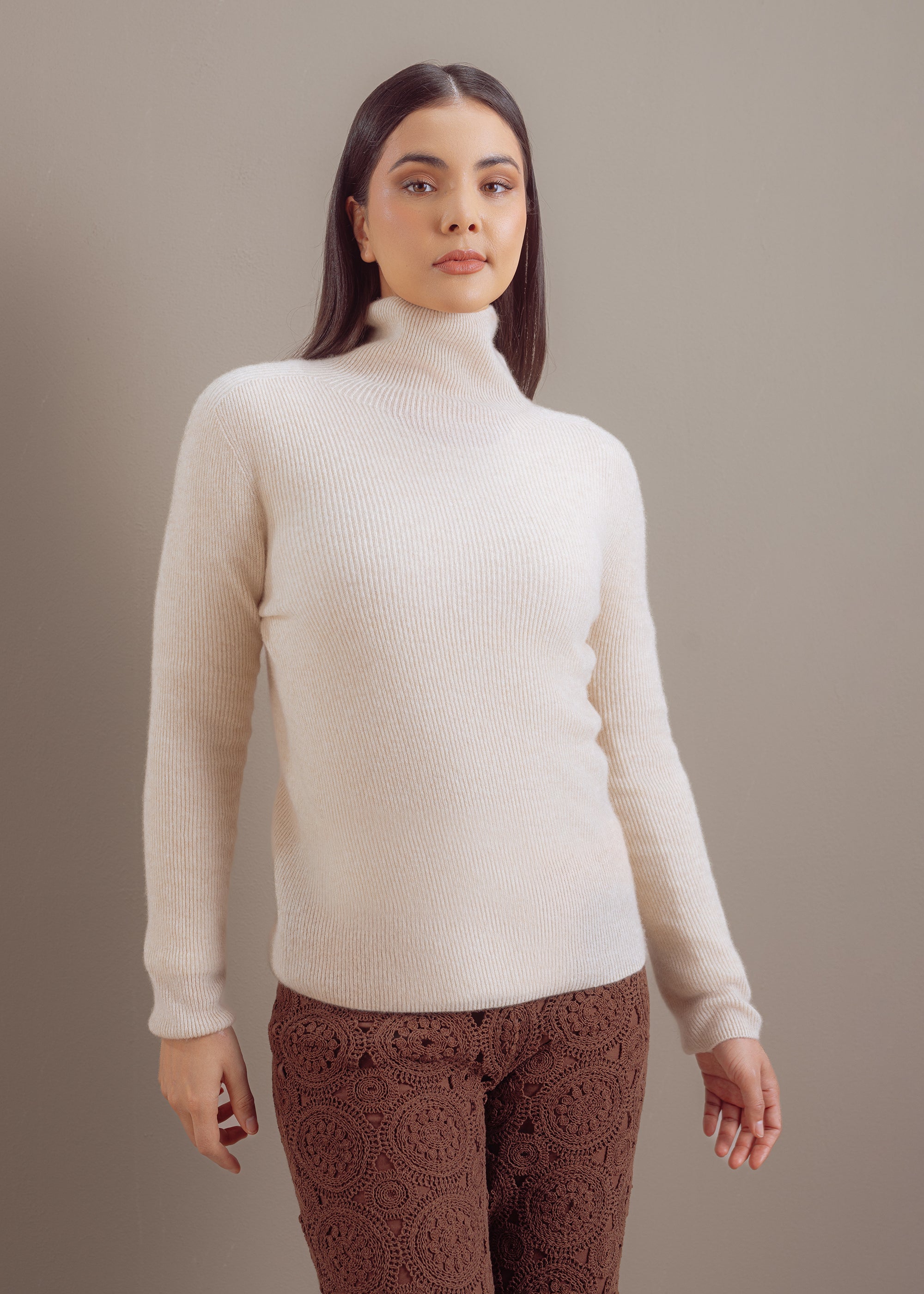 Kaschmirpullover mit Rollkragen