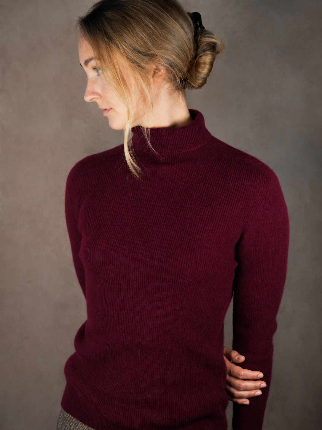 Kaschmirpullover mit Rollkragen