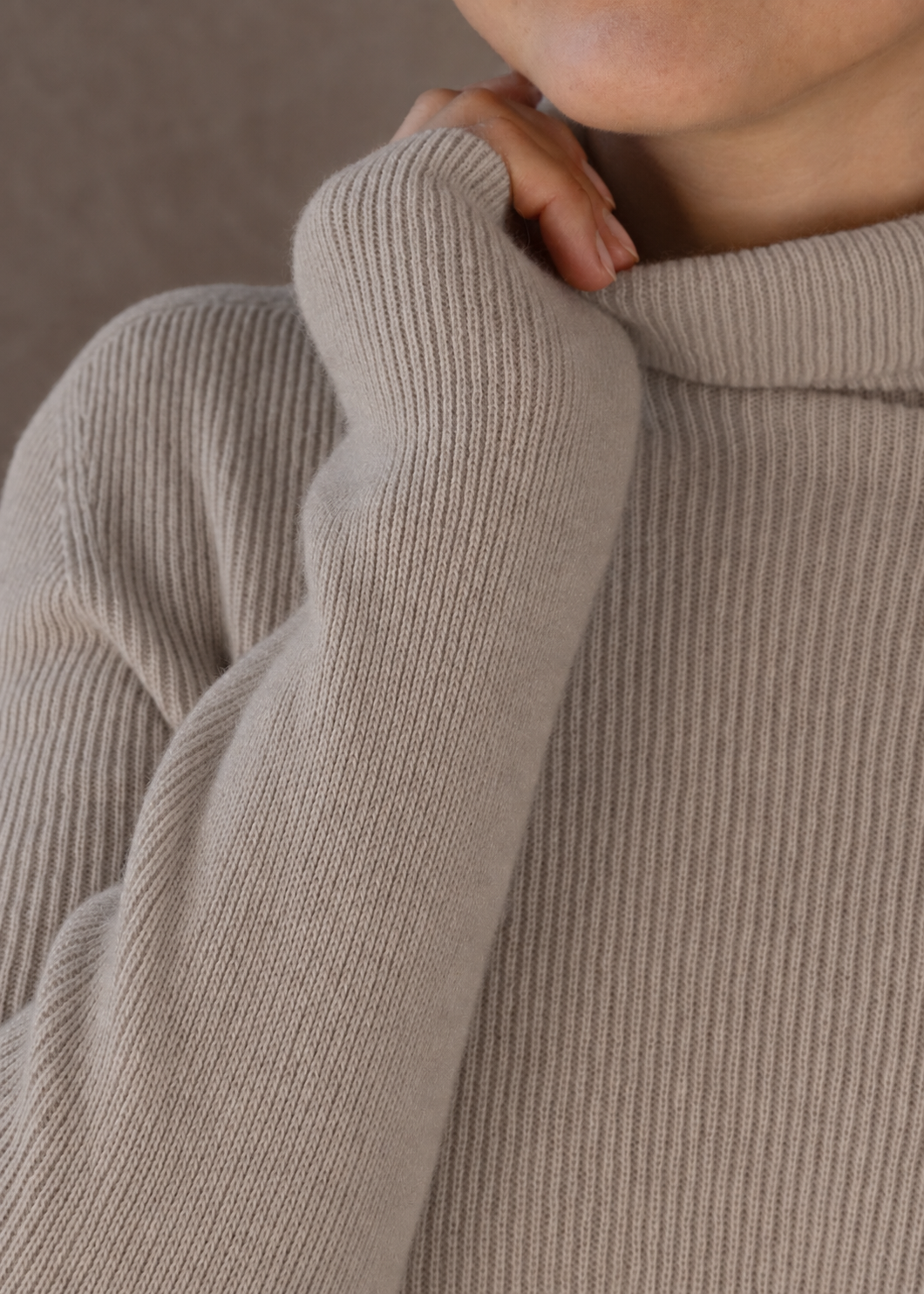 Kaschmirpullover mit Rollkragen
