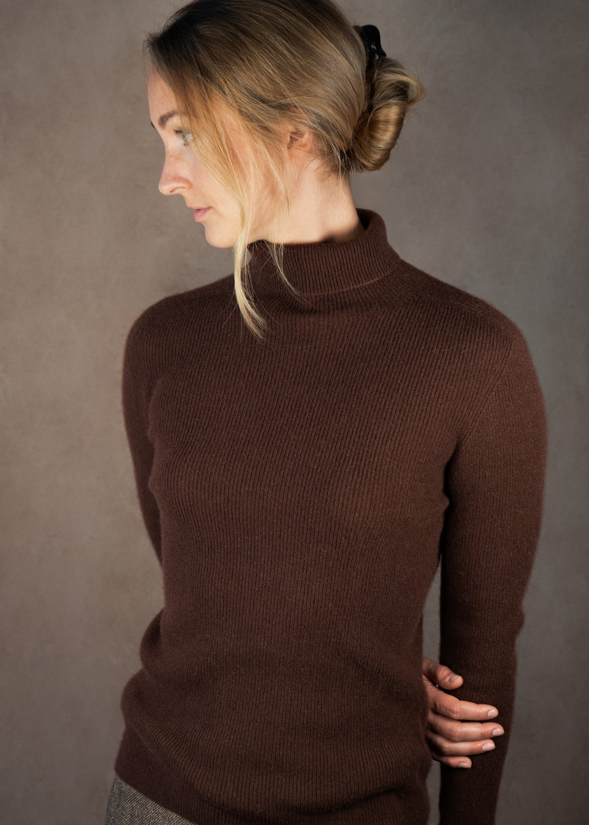 Kaschmirpullover mit Rollkragen