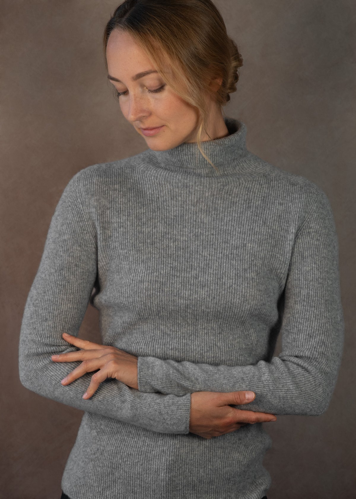Kaschmirpullover mit Rollkragen