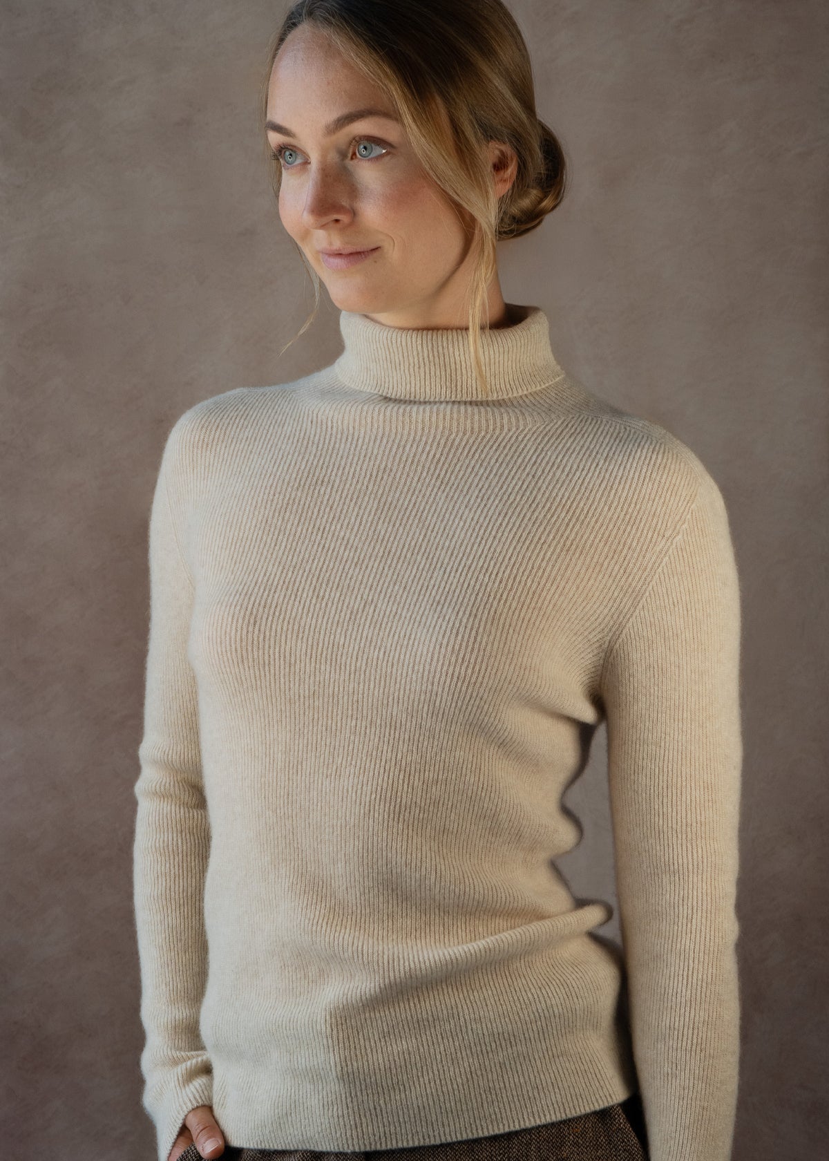 Kaschmirpullover mit Rollkragen