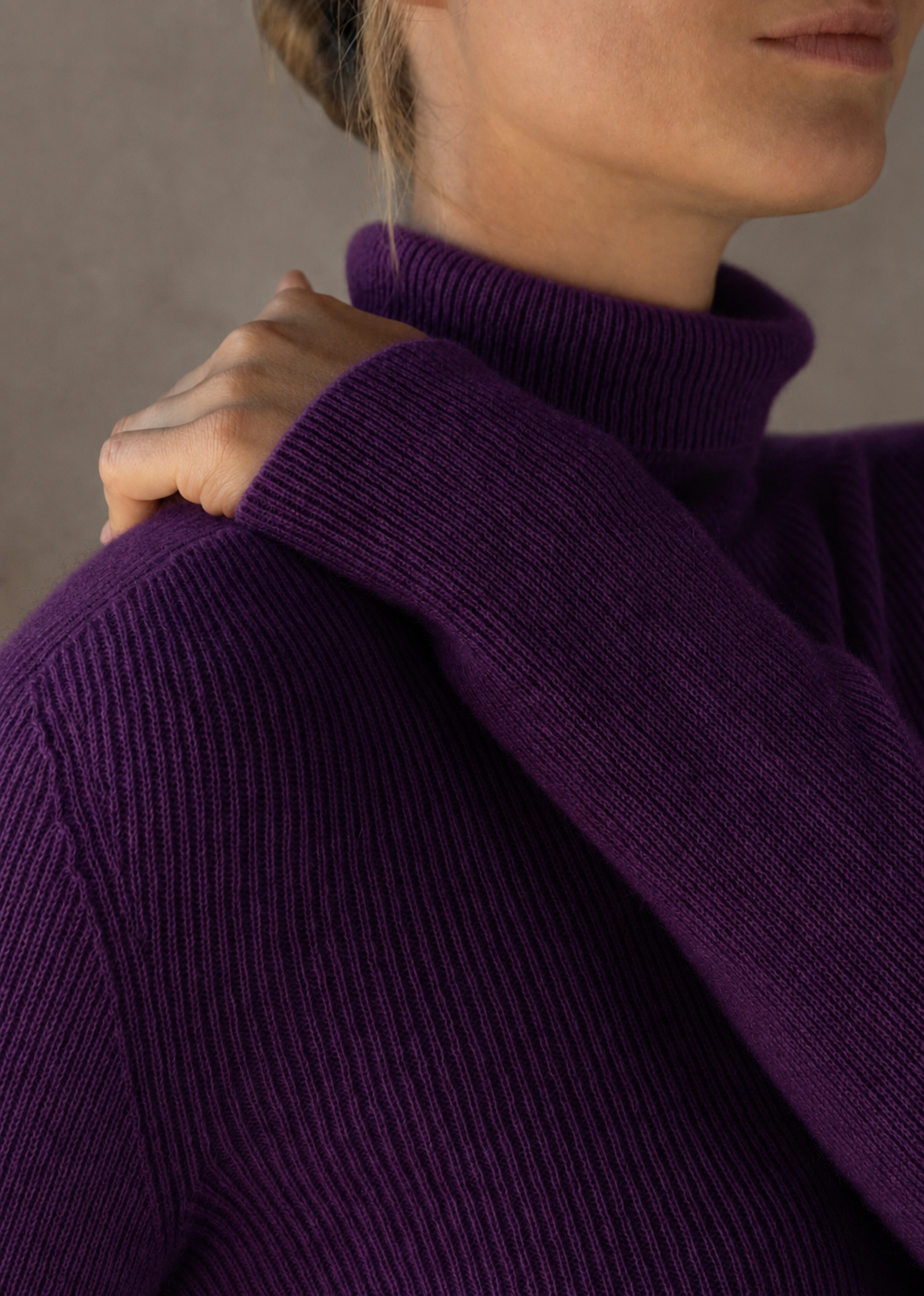 Kaschmirpullover mit Rollkragen