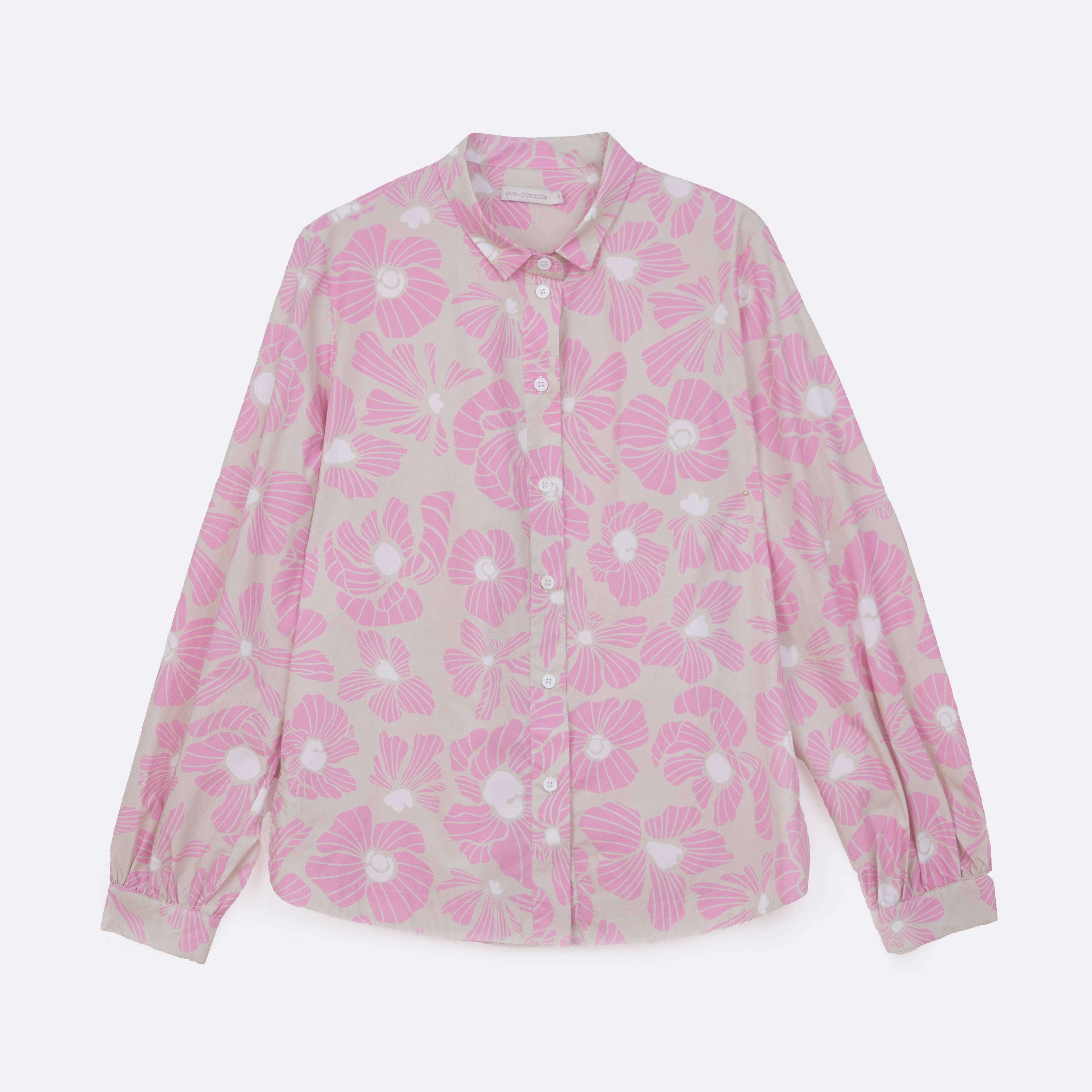 Bluse mit Hemdkragen und Floralprint