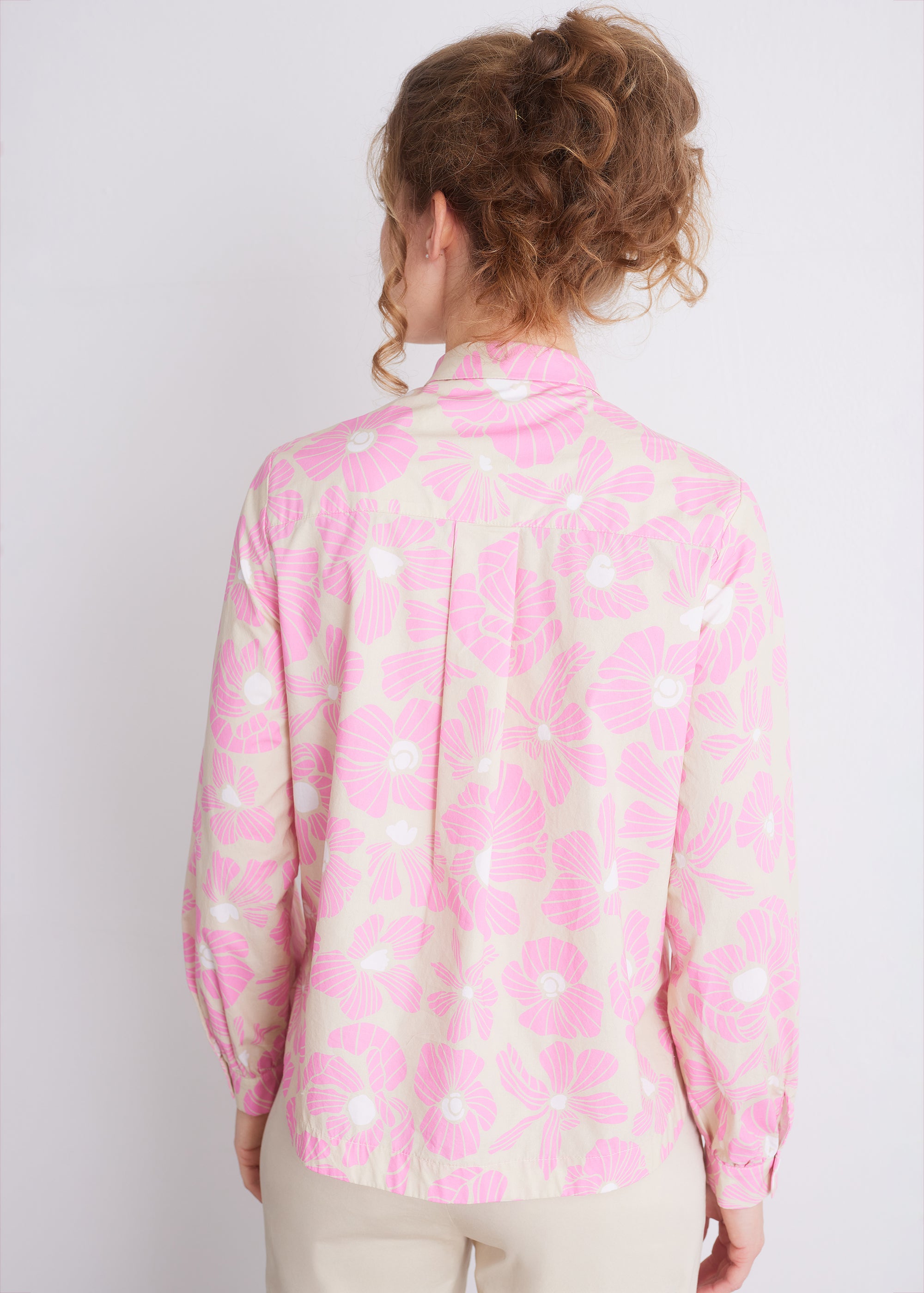 Bluse mit Hemdkragen und Floralprint