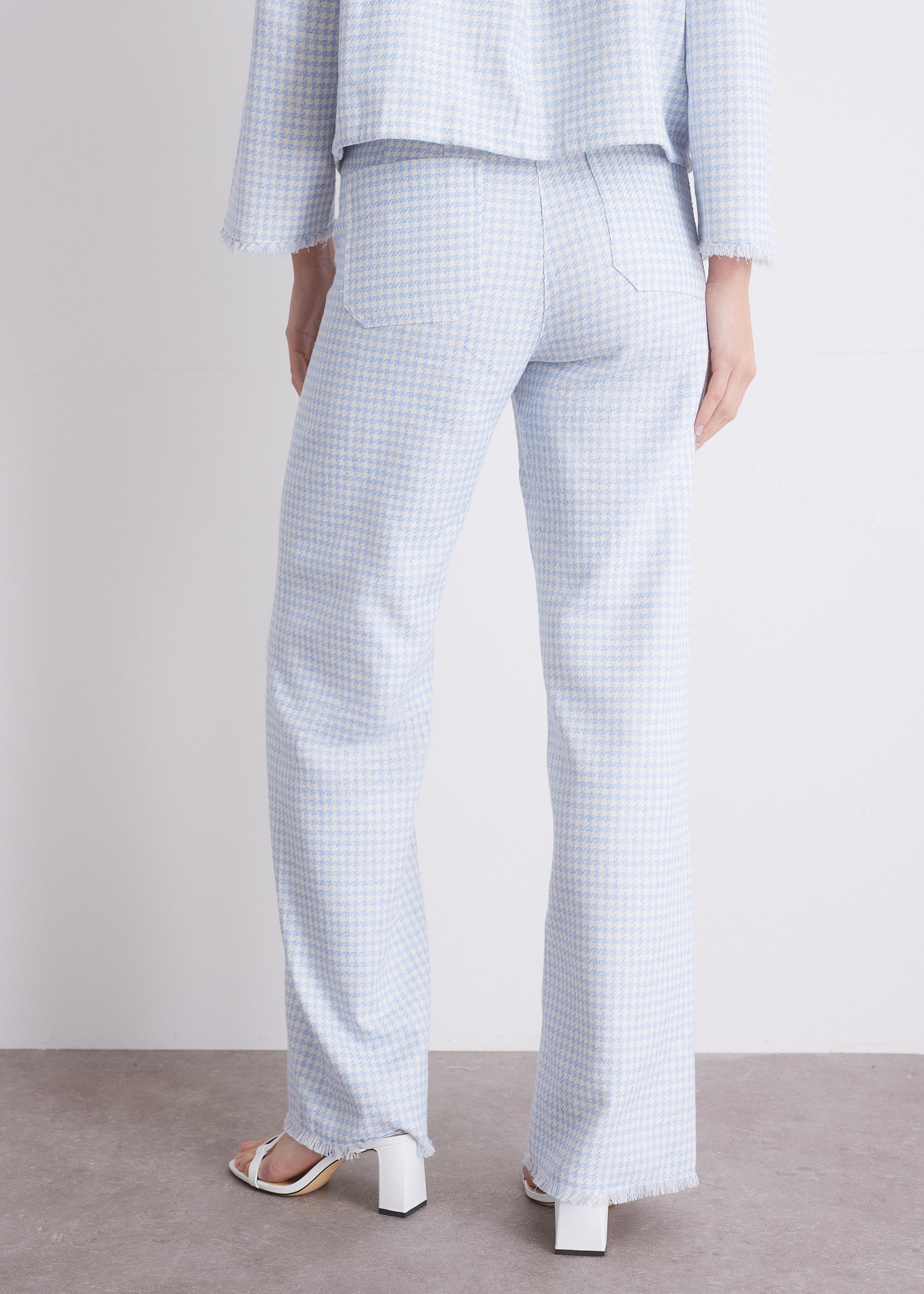 Gerade Hose aus Baumwoll-Hanf-Mischung