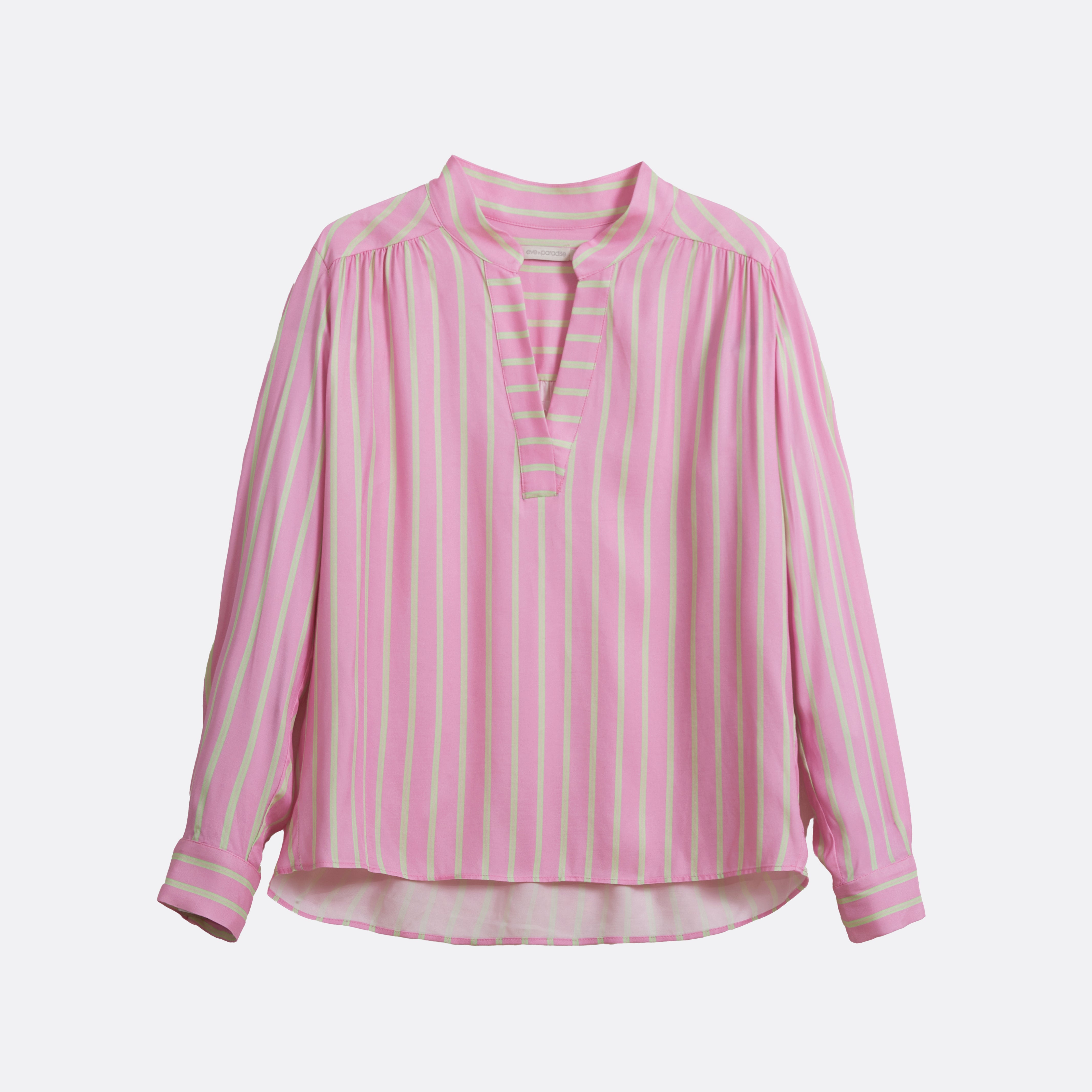 Bluse mit Streifenmuster und V-Ausschnitt