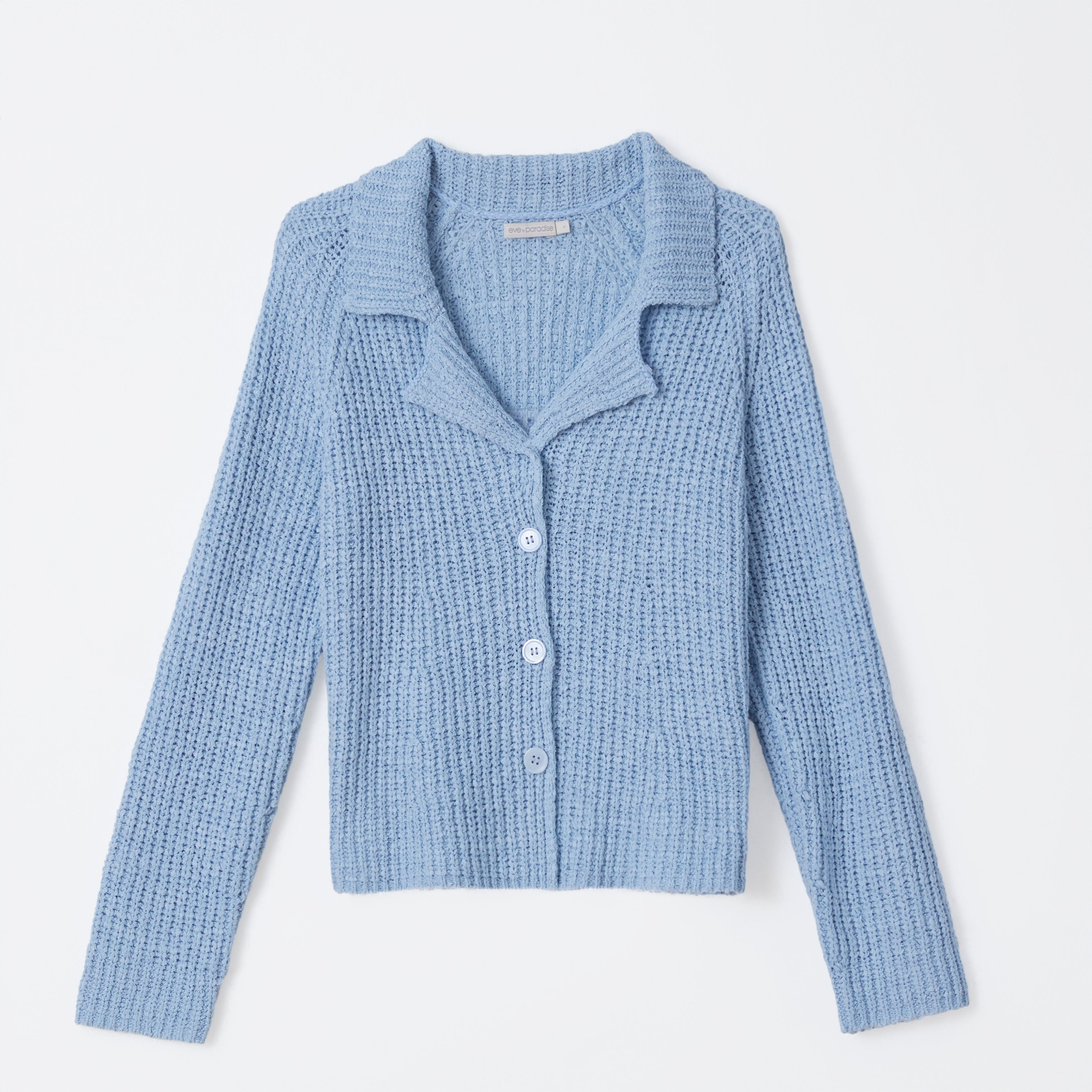 Strickjacke mit Strukturmasche und Reverskragen