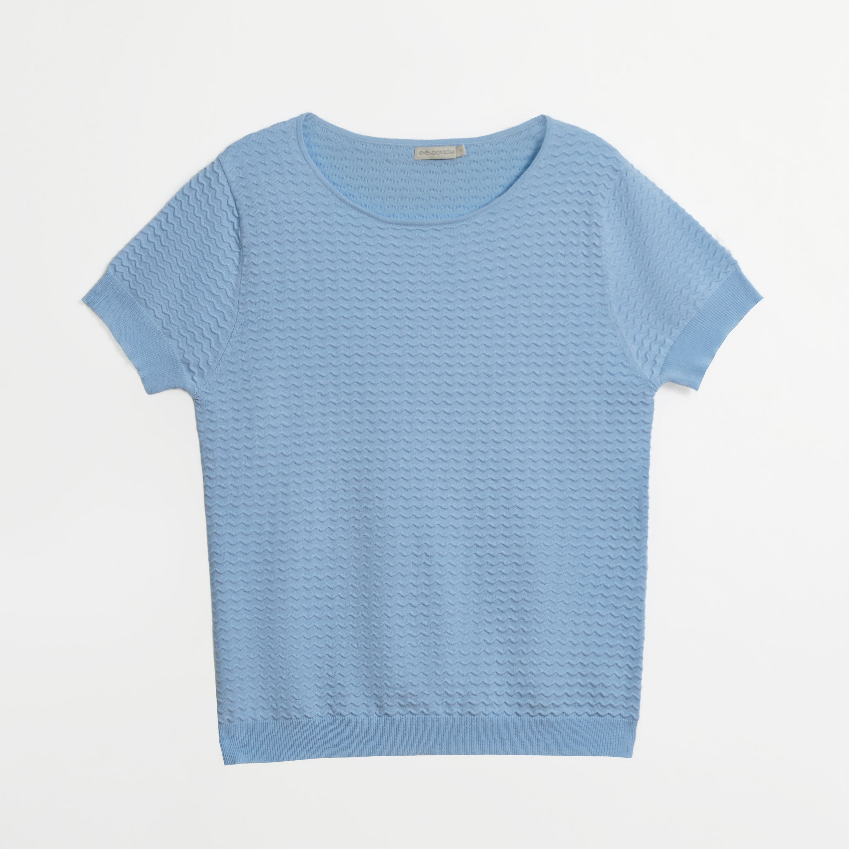 Kurzarm-Stricktop mit Strickstruktur