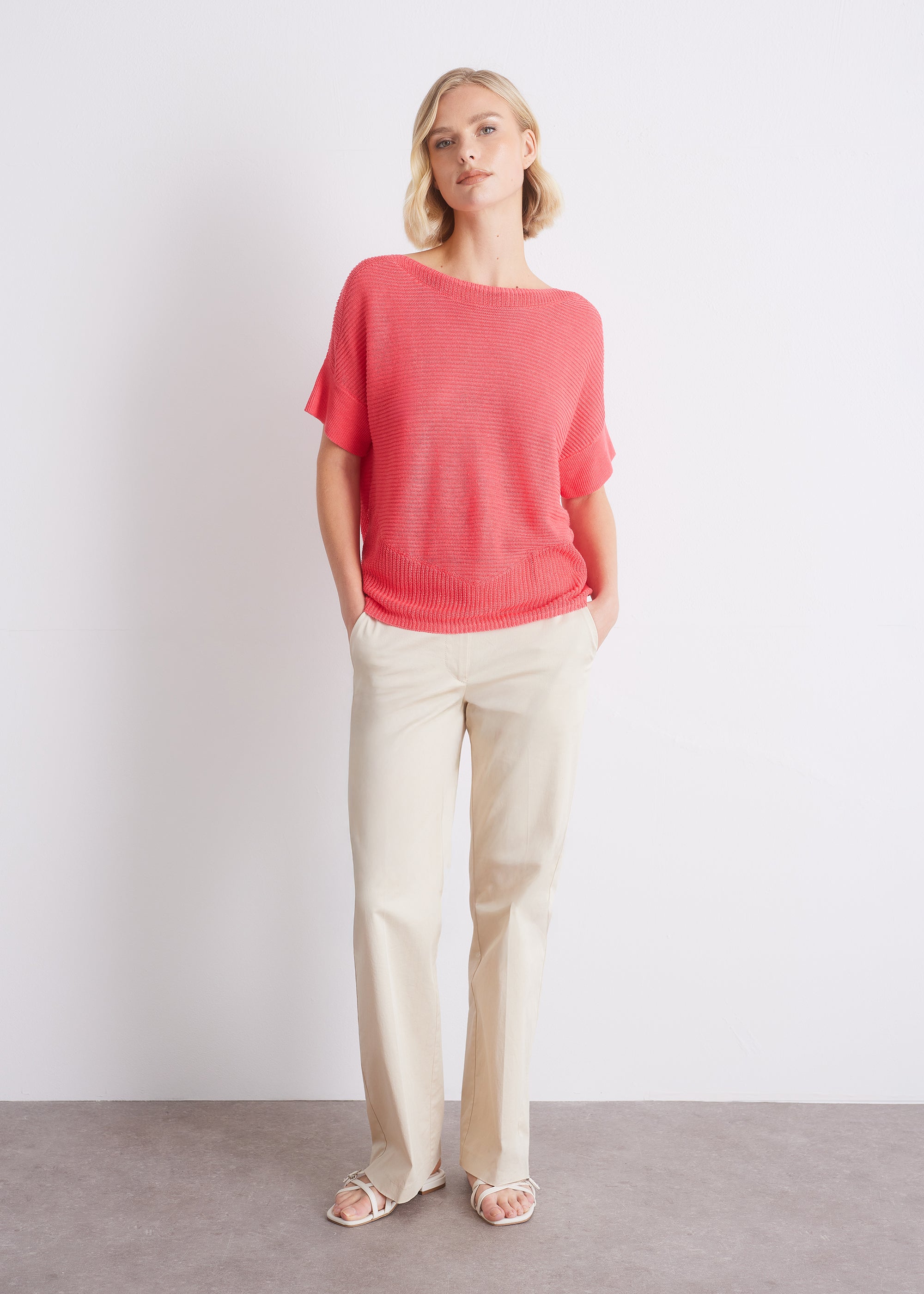 Strickshirt aus reinem Leinen