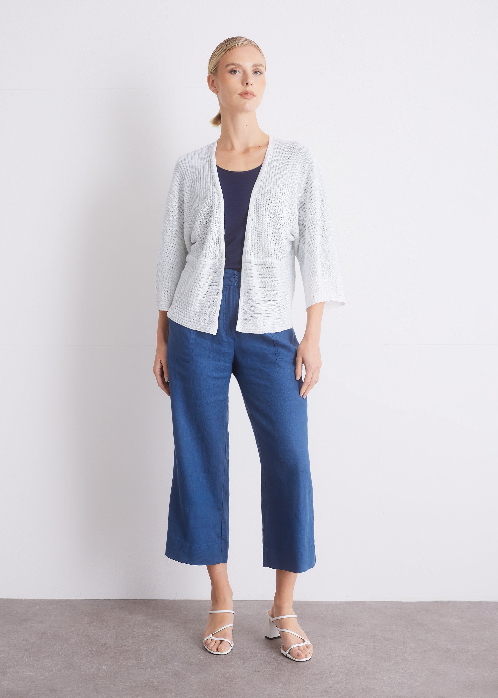 Cardigan aus reinem Leinen