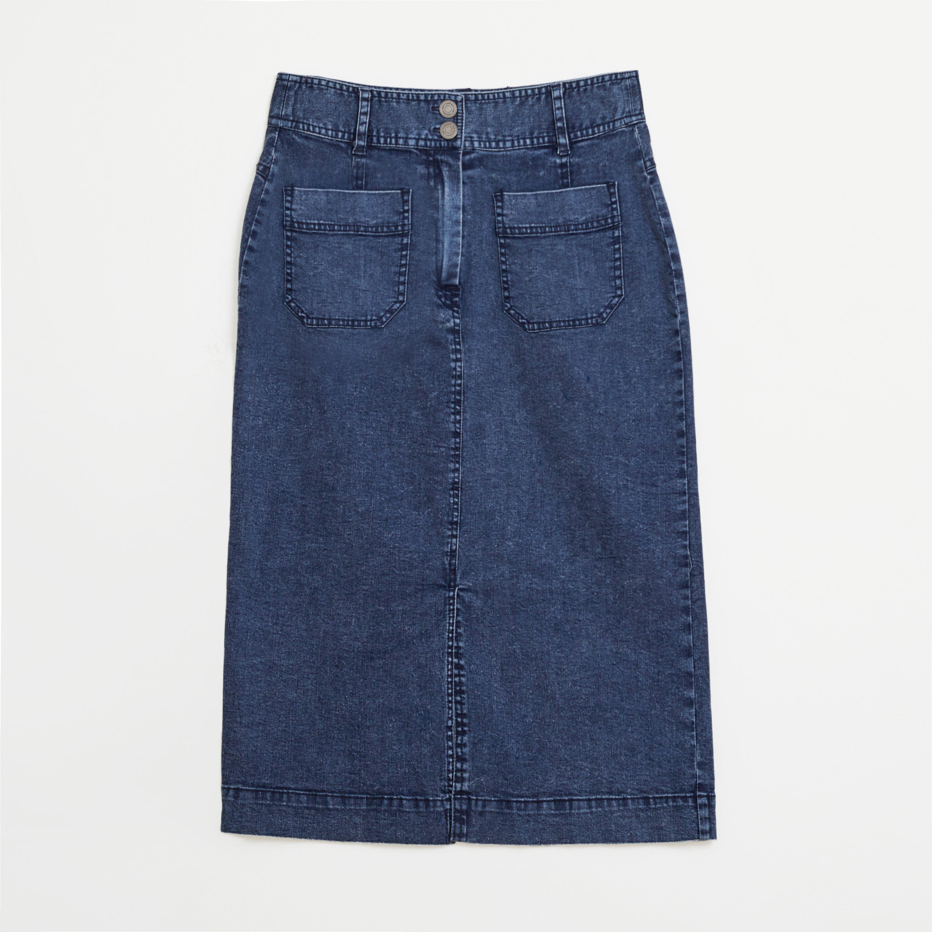 Jeansrock mit Stickerei