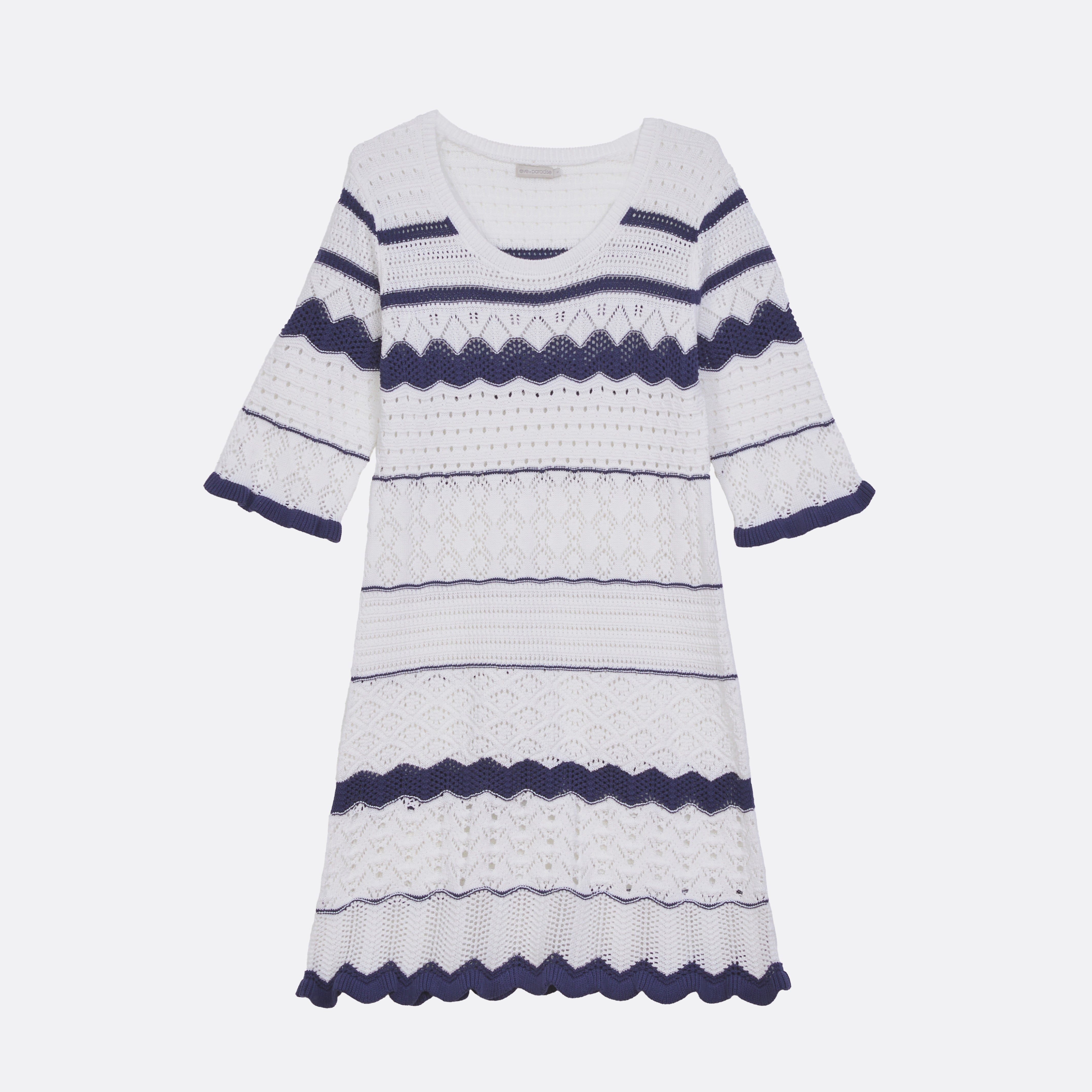 Ajourstrickkleid aus GOTS-zertifizierter Baumwolle