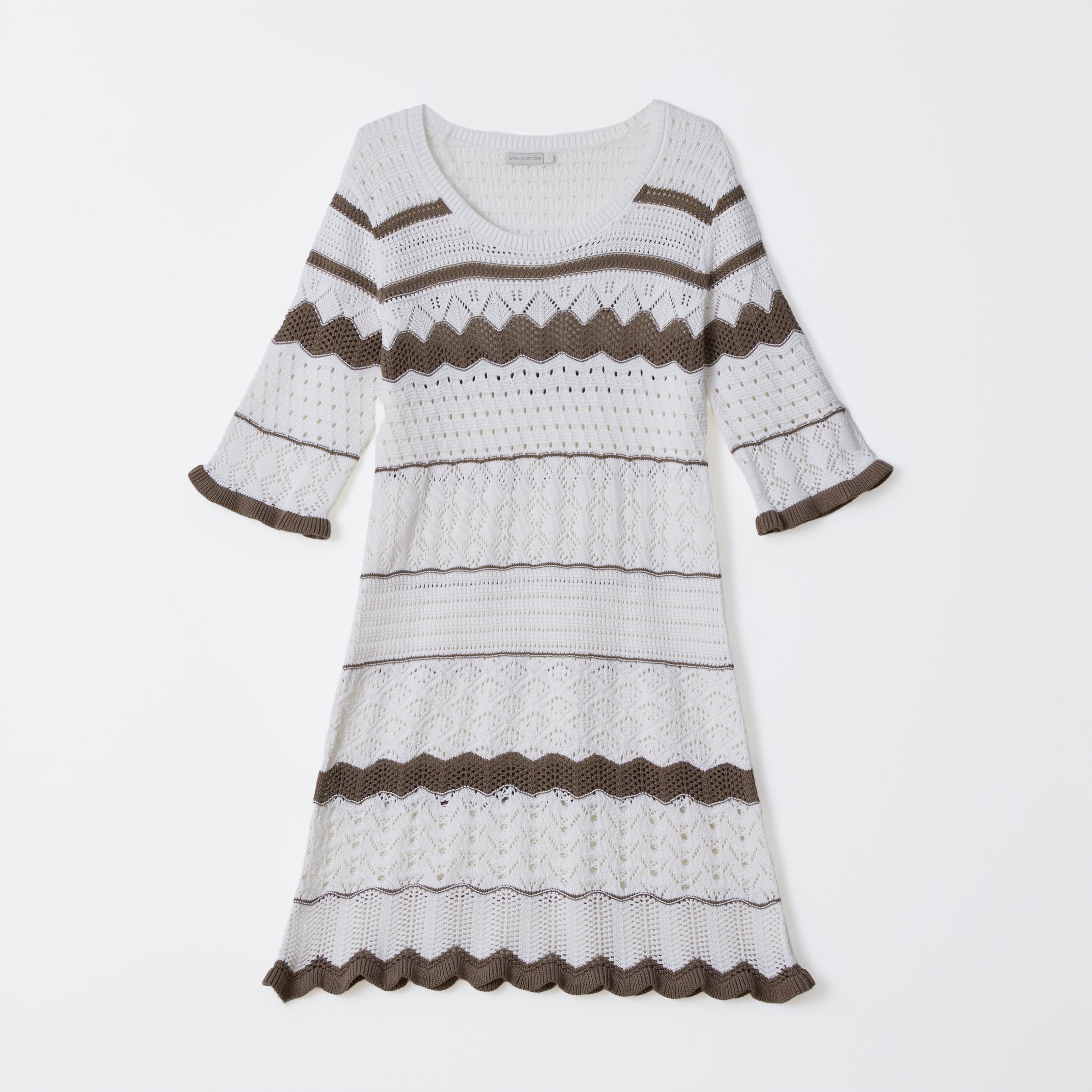 Ajourstrickkleid aus GOTS-zertifizierter Baumwolle