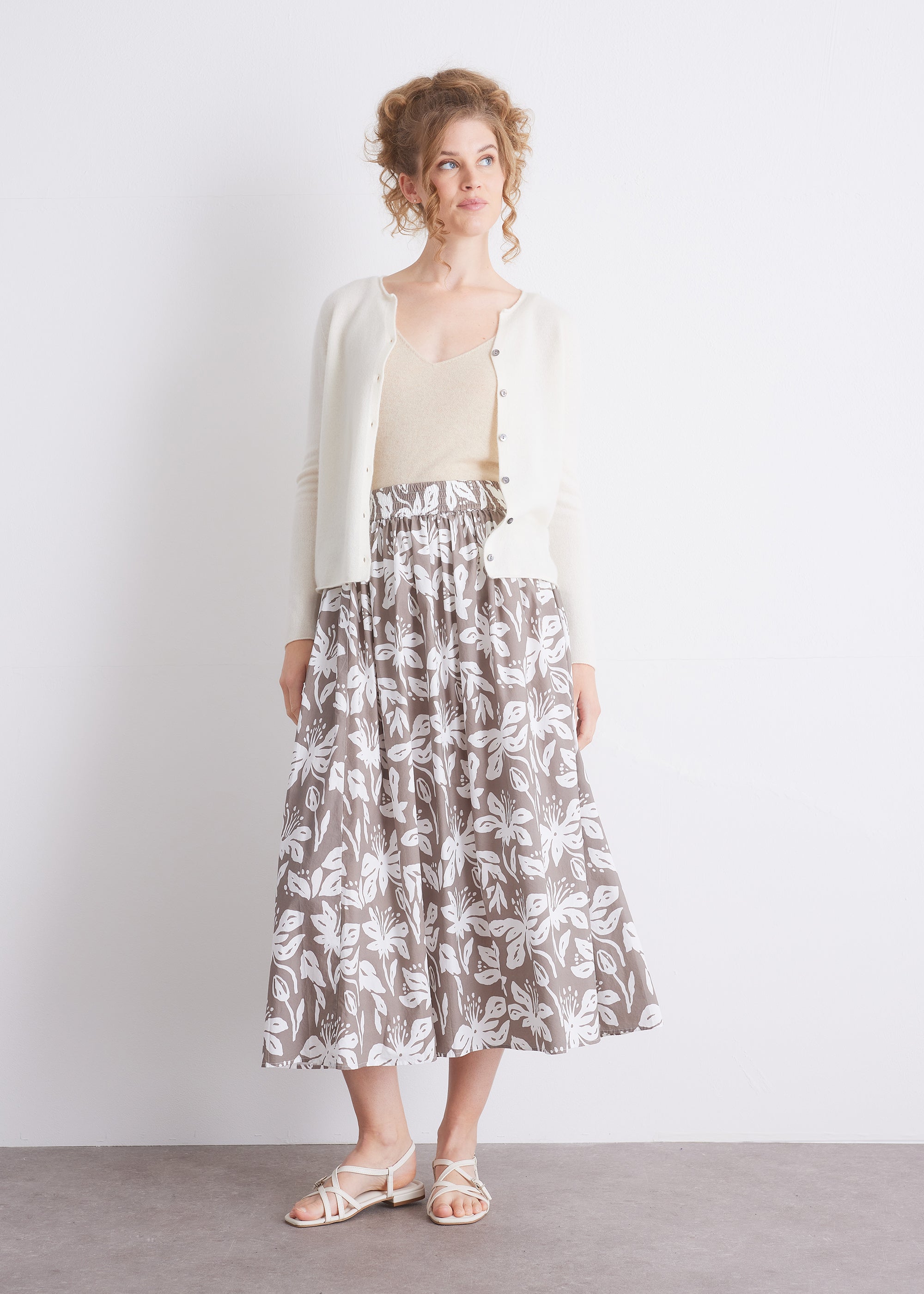 Gemusterter Rock aus OCS-Baumwolle