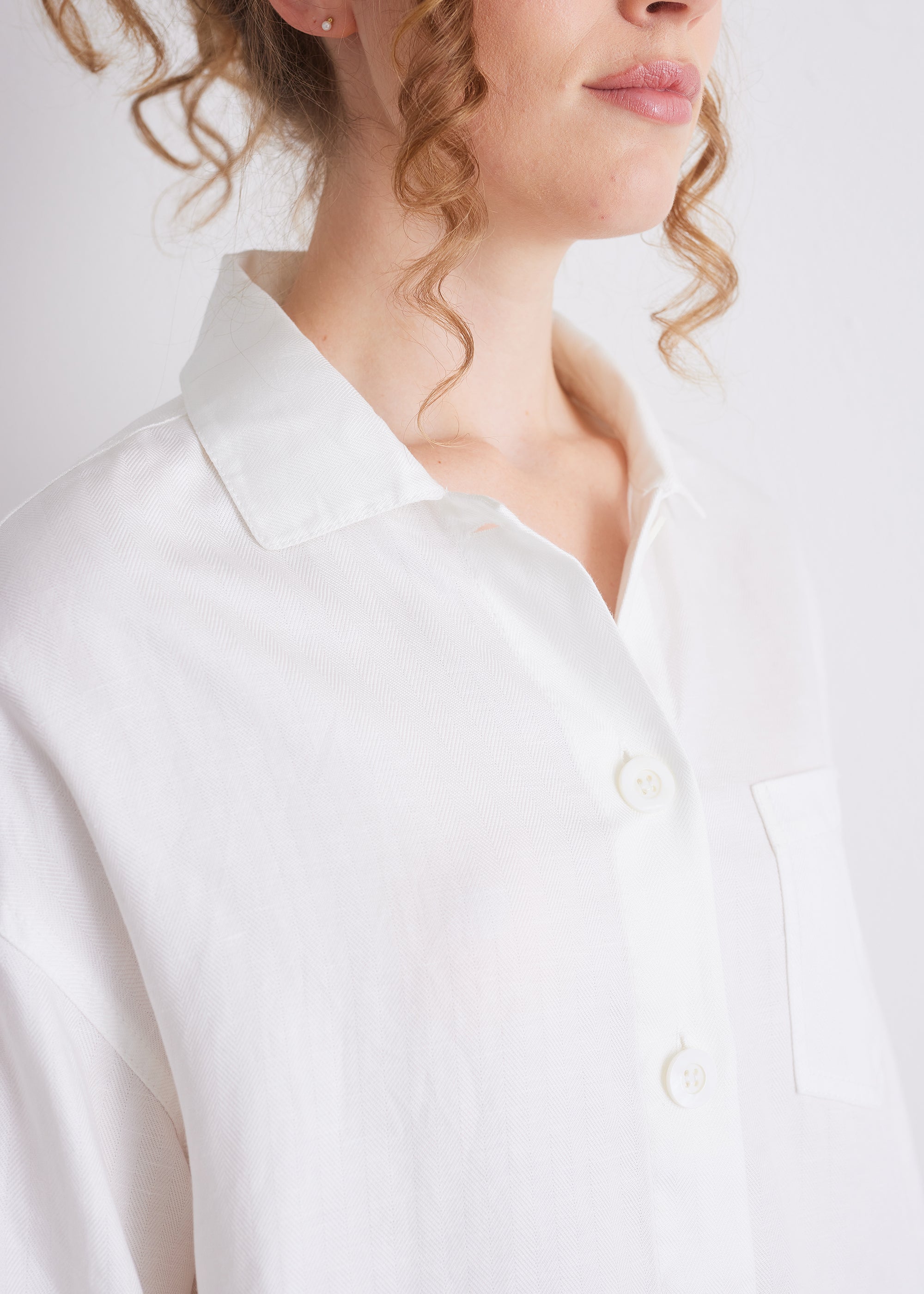 Bluse aus Lyocell-Leinen-Mix