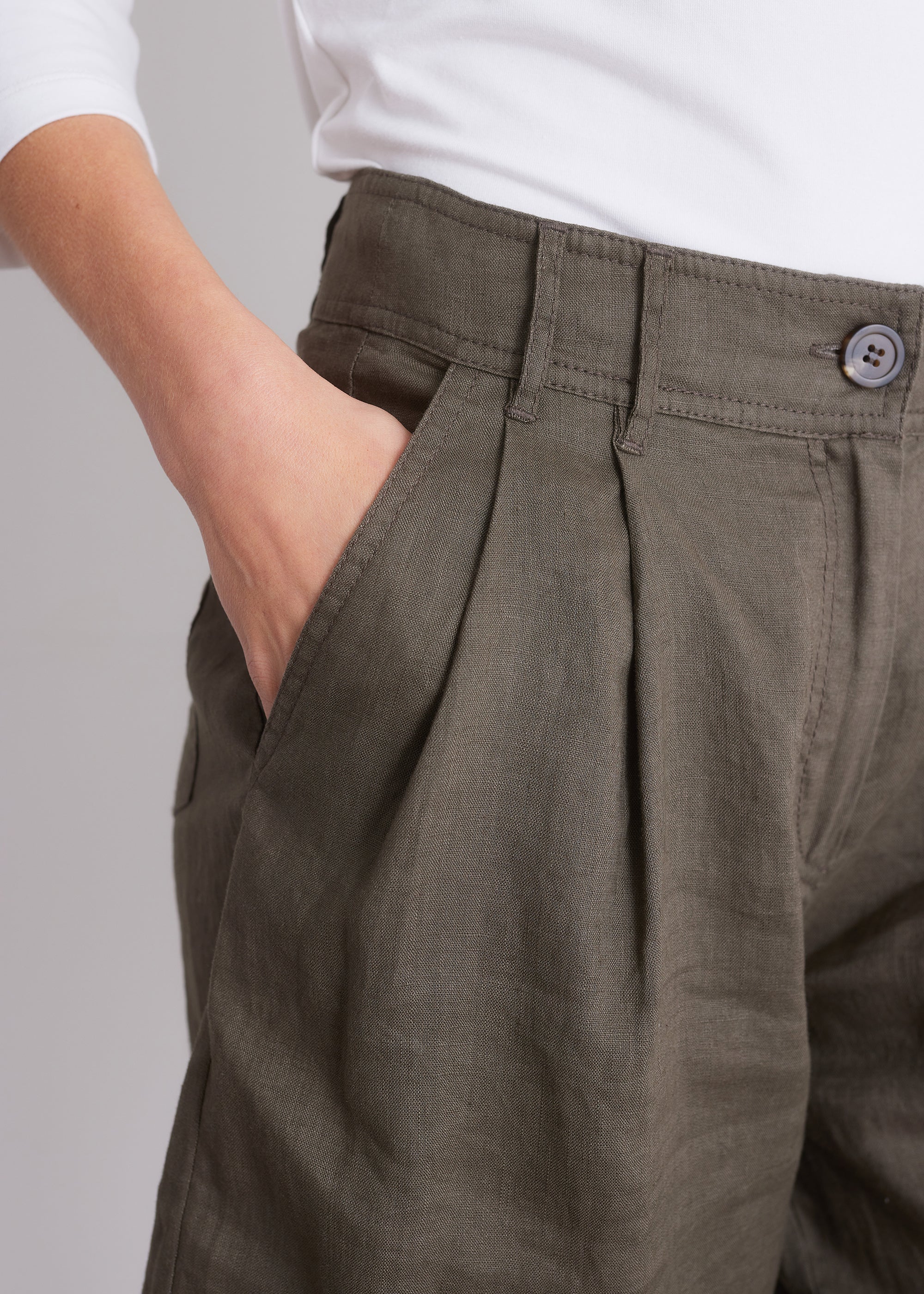 Bermudashorts aus reinem Leinen