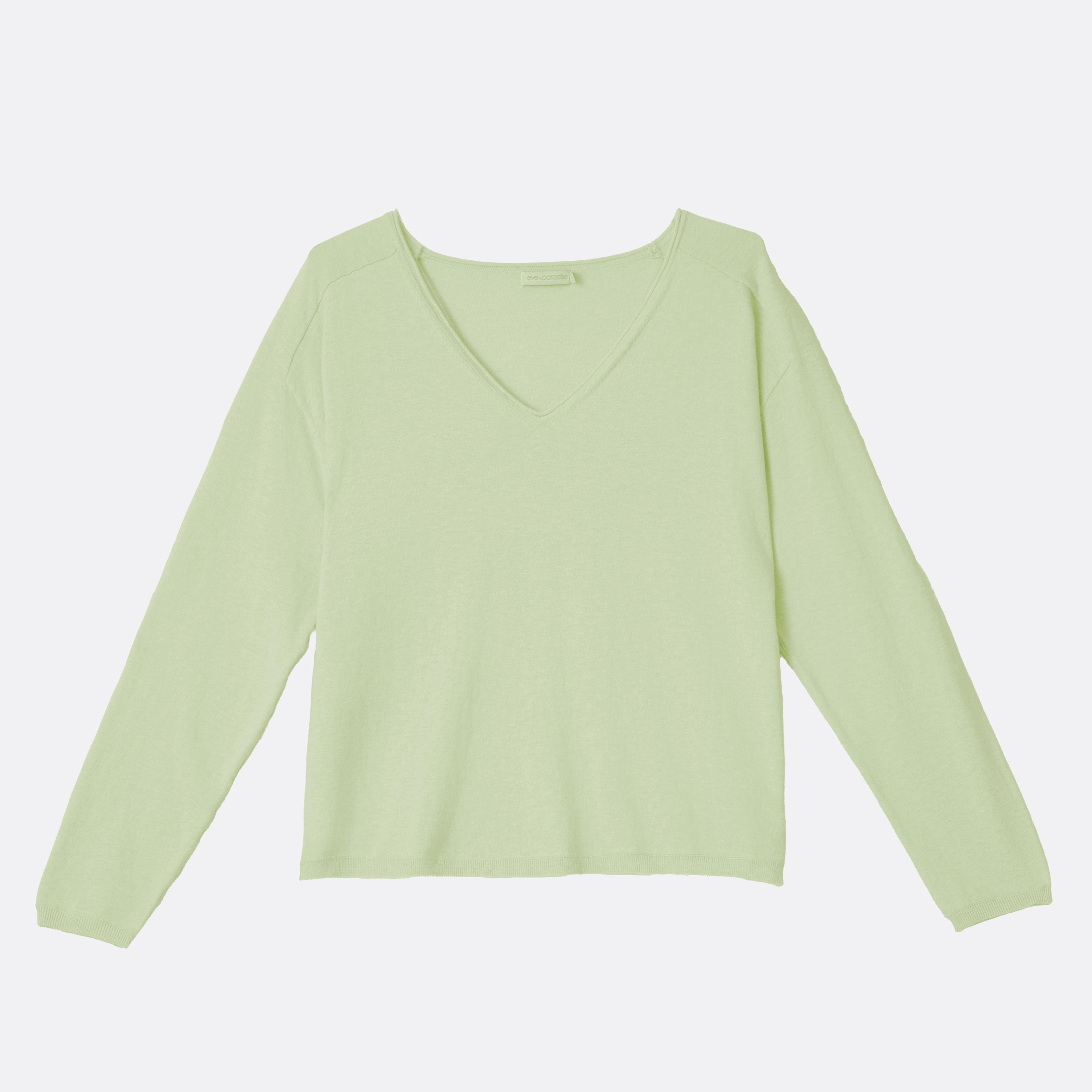 V-Ausschnitt-Pullover aus Baumwoll-Kaschmir-Mix (GOTS-zertifiziert)