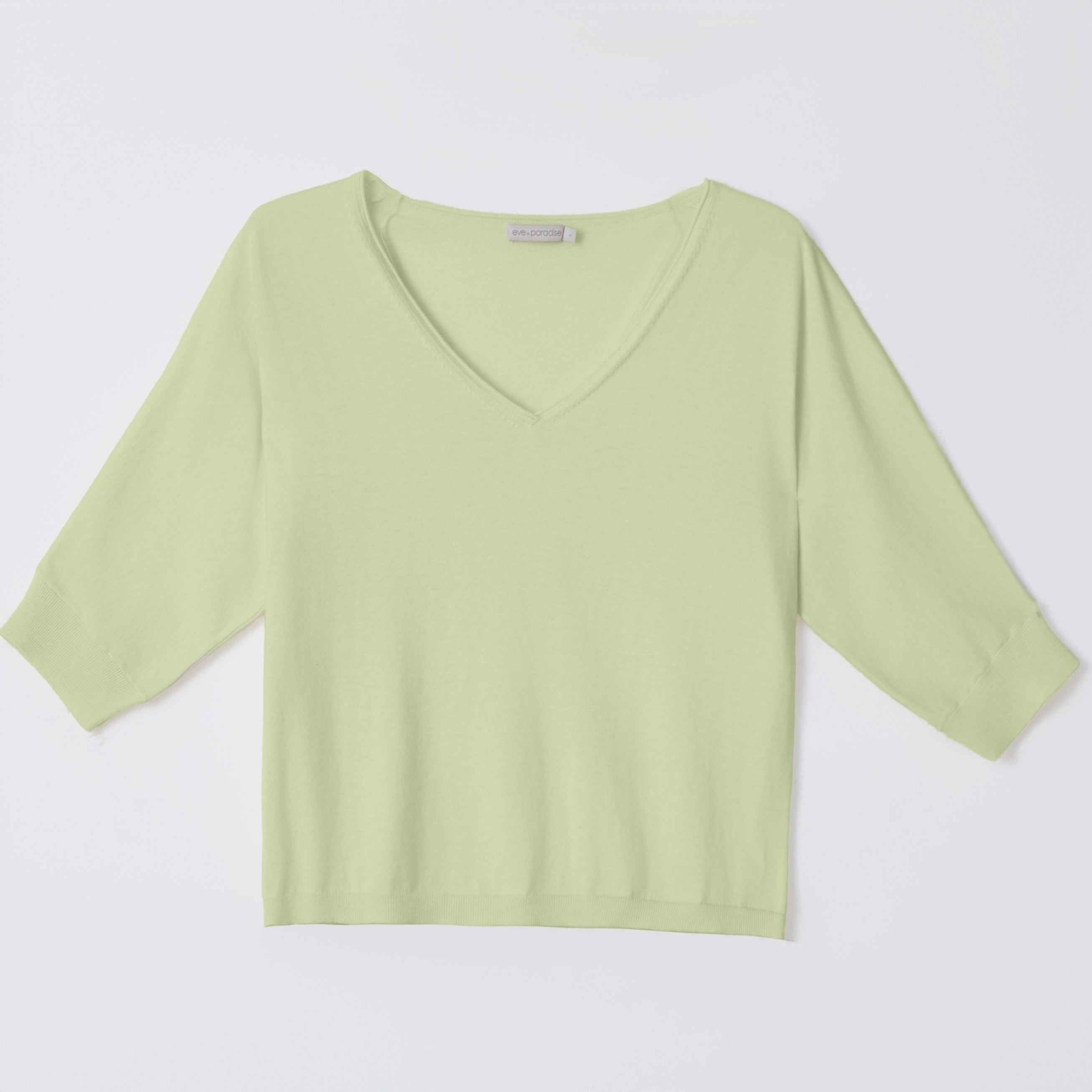 V-Ausschnitt-Pullover aus Baumwoll-Kaschmir-Mix